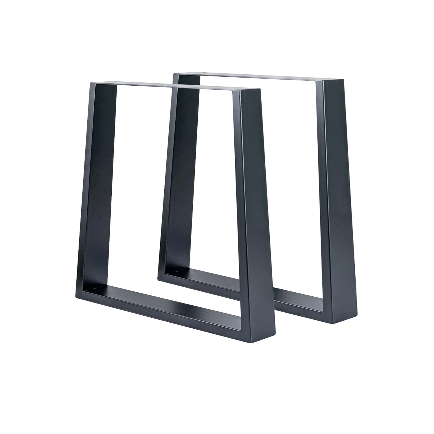 Black Trapezium Metal Legs for Tables & Desks 710mm high x 800mm wide set of 2
