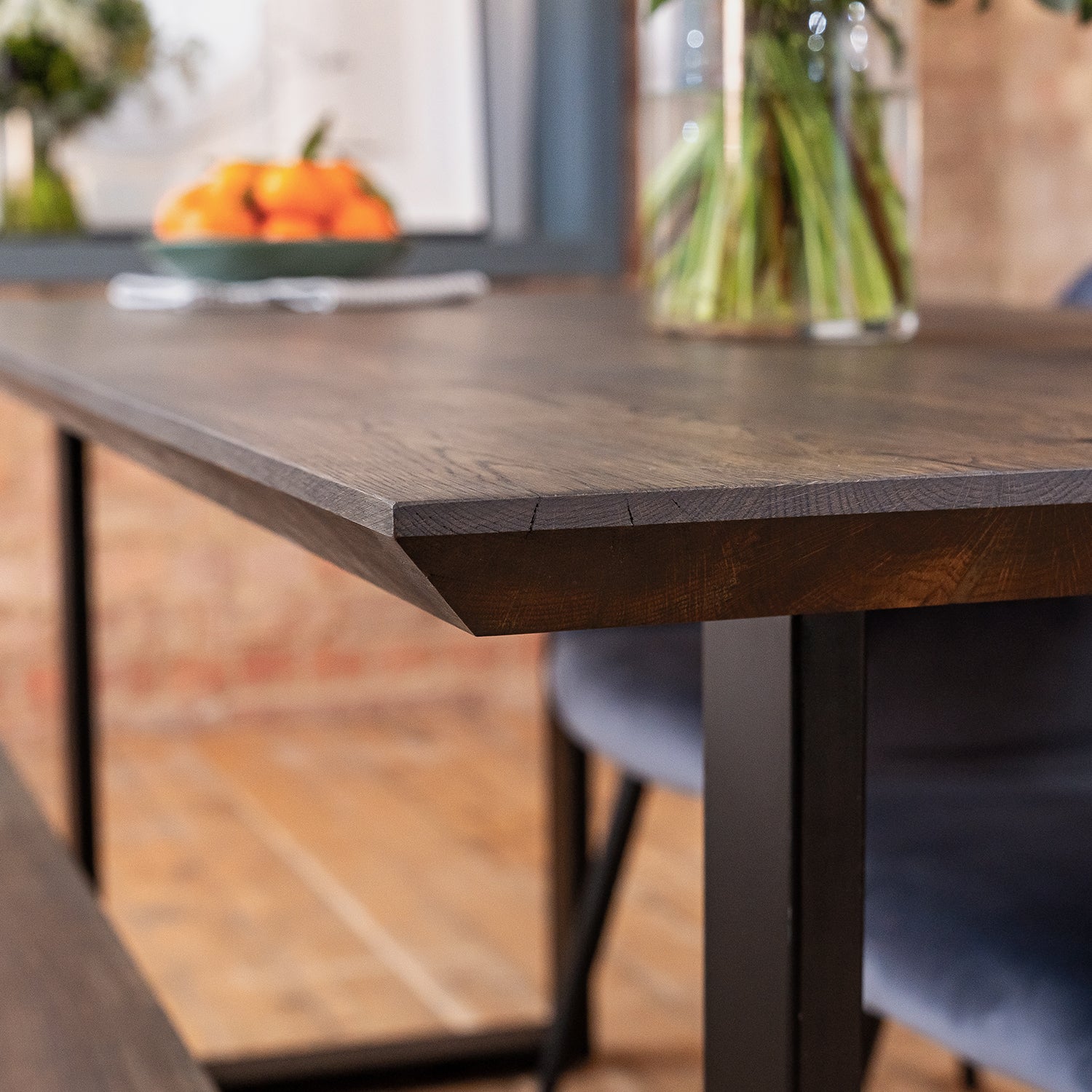 Black Wood Dining Tabletop