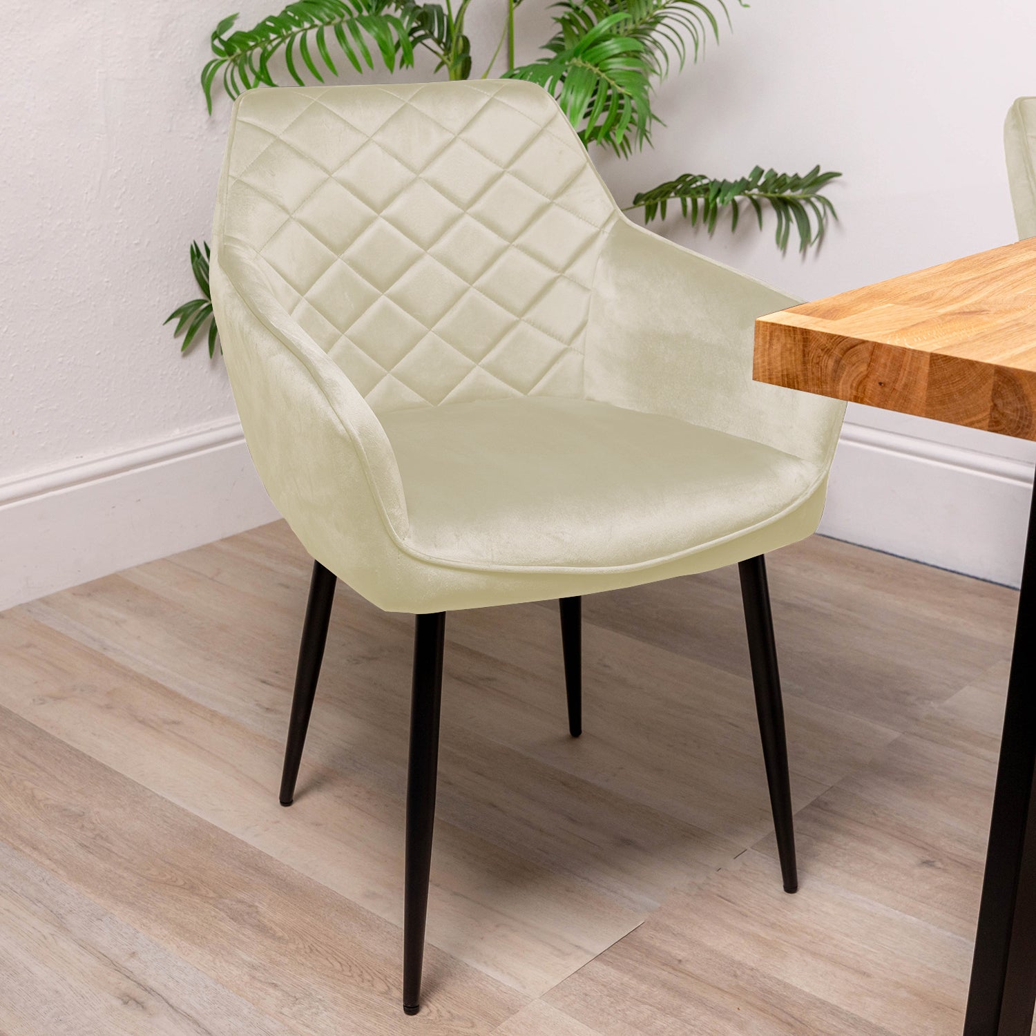 Buttercream Velvet Dining Chair