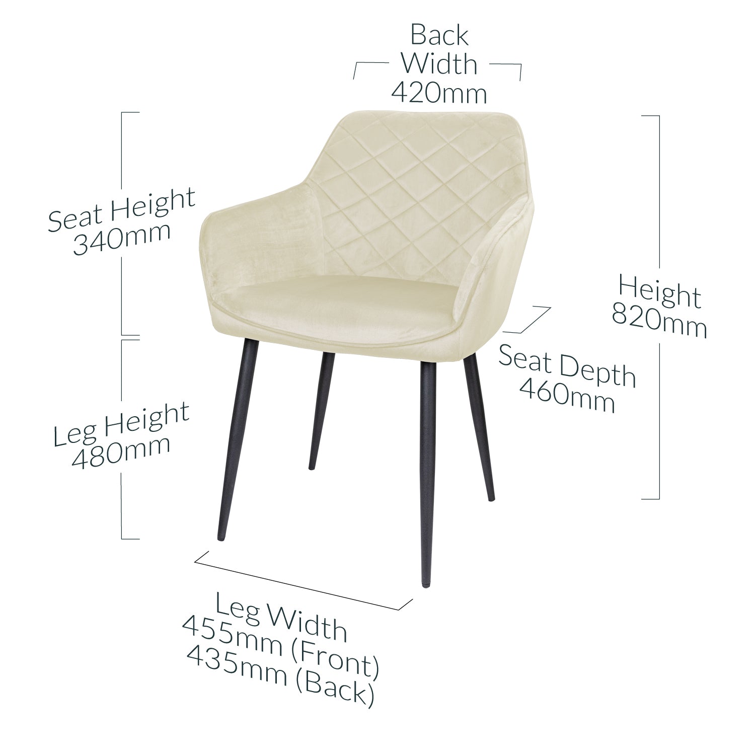Cream Velvet Chair