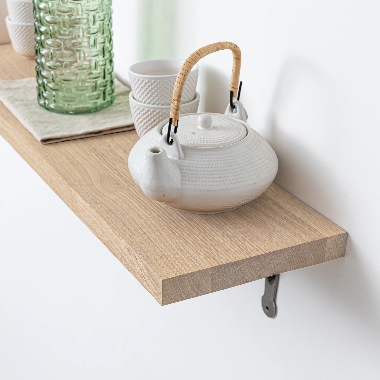 Full Stave Prime Oak Solid Wood Shelf (Sanded) - 27mm thick