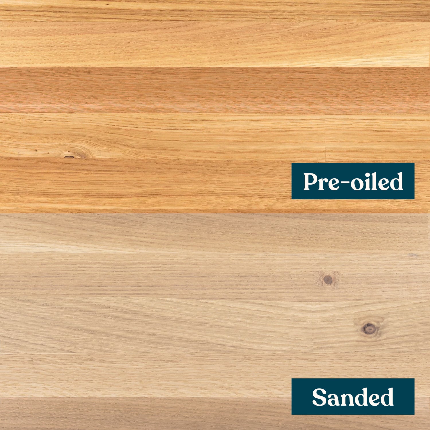 Full Stave Solid Oak Worktop - 40mm Stave