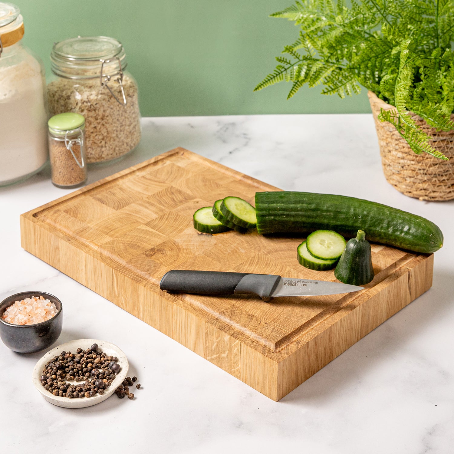 Oak End Grain Wooden Cutting Board