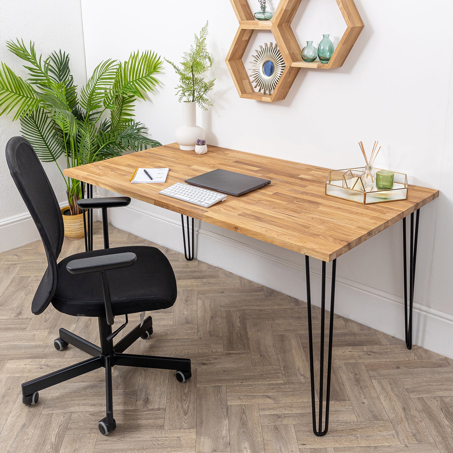 Oak Wooden Desk - 27mm thick desk #length_1500mm depth_800mm
