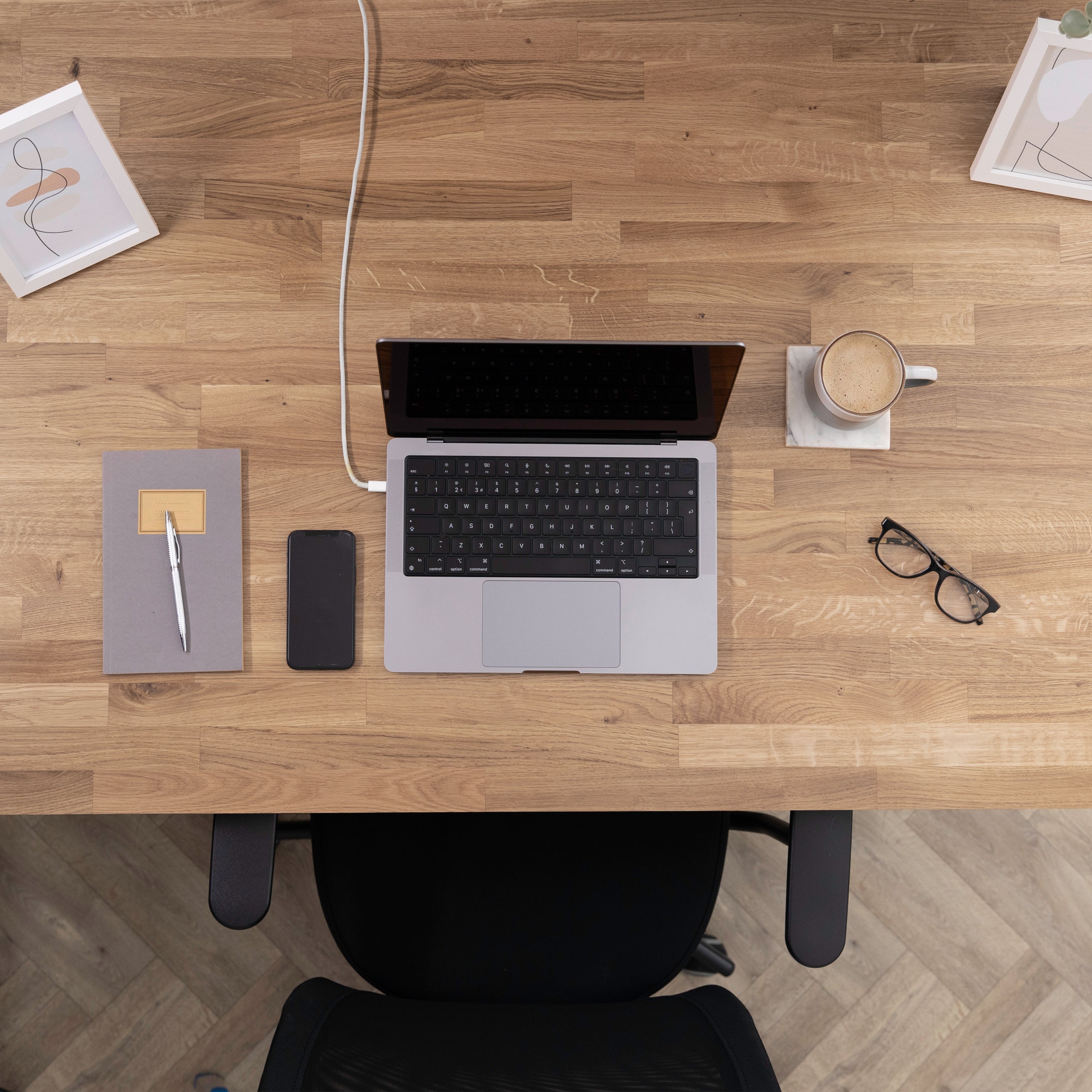Oak Solid Wood Desktop - 40mm thick (Sanded)