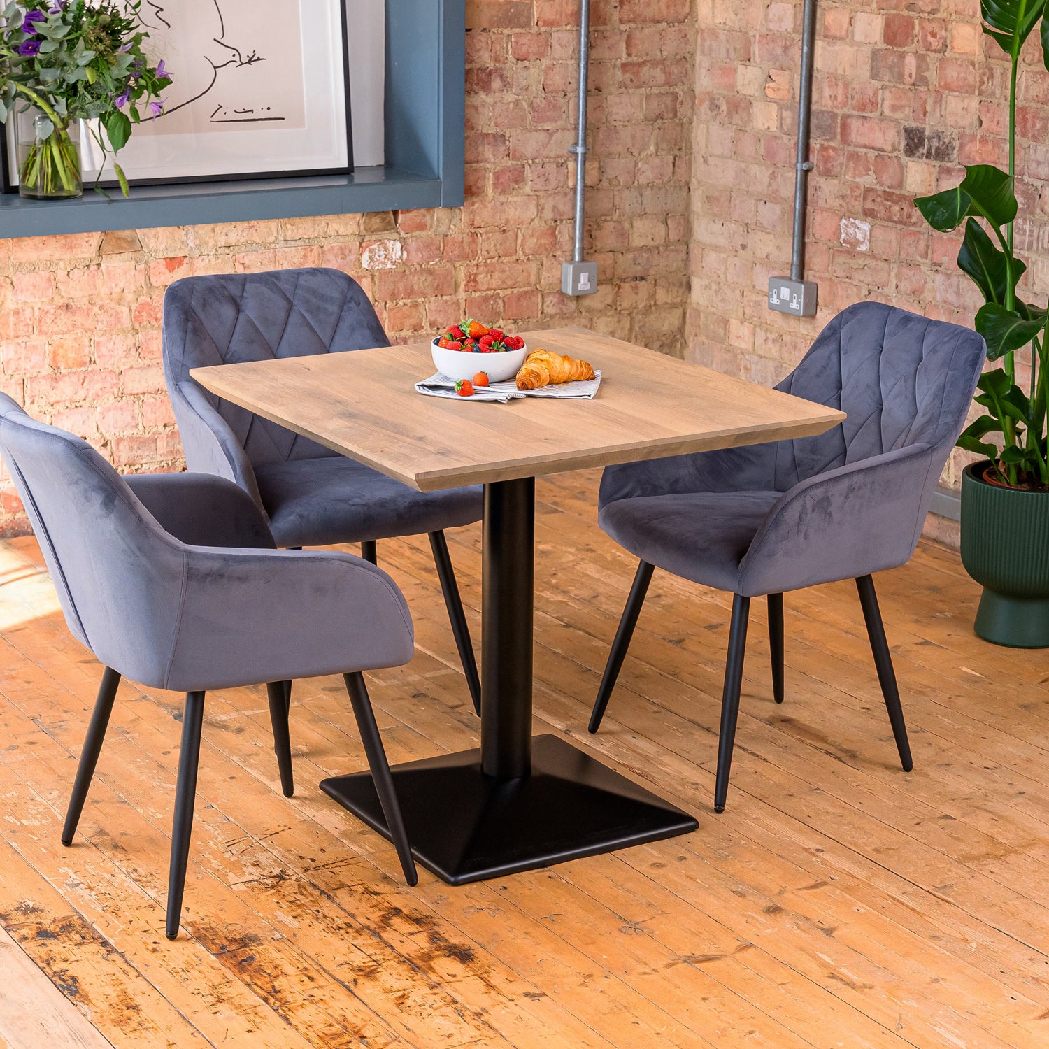 Oak Wood Cafe Table
