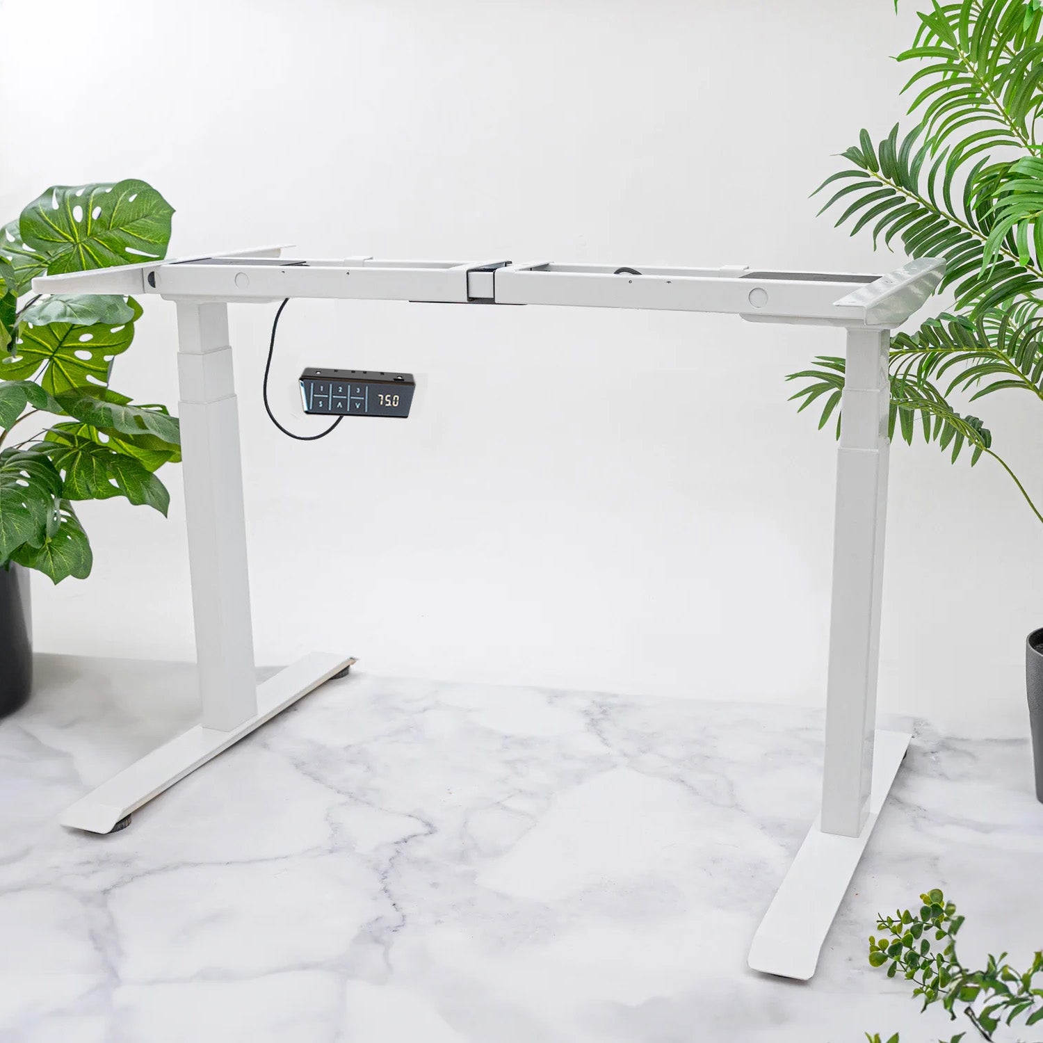 Premium d3 Dual Motor White Standing Desk Frame