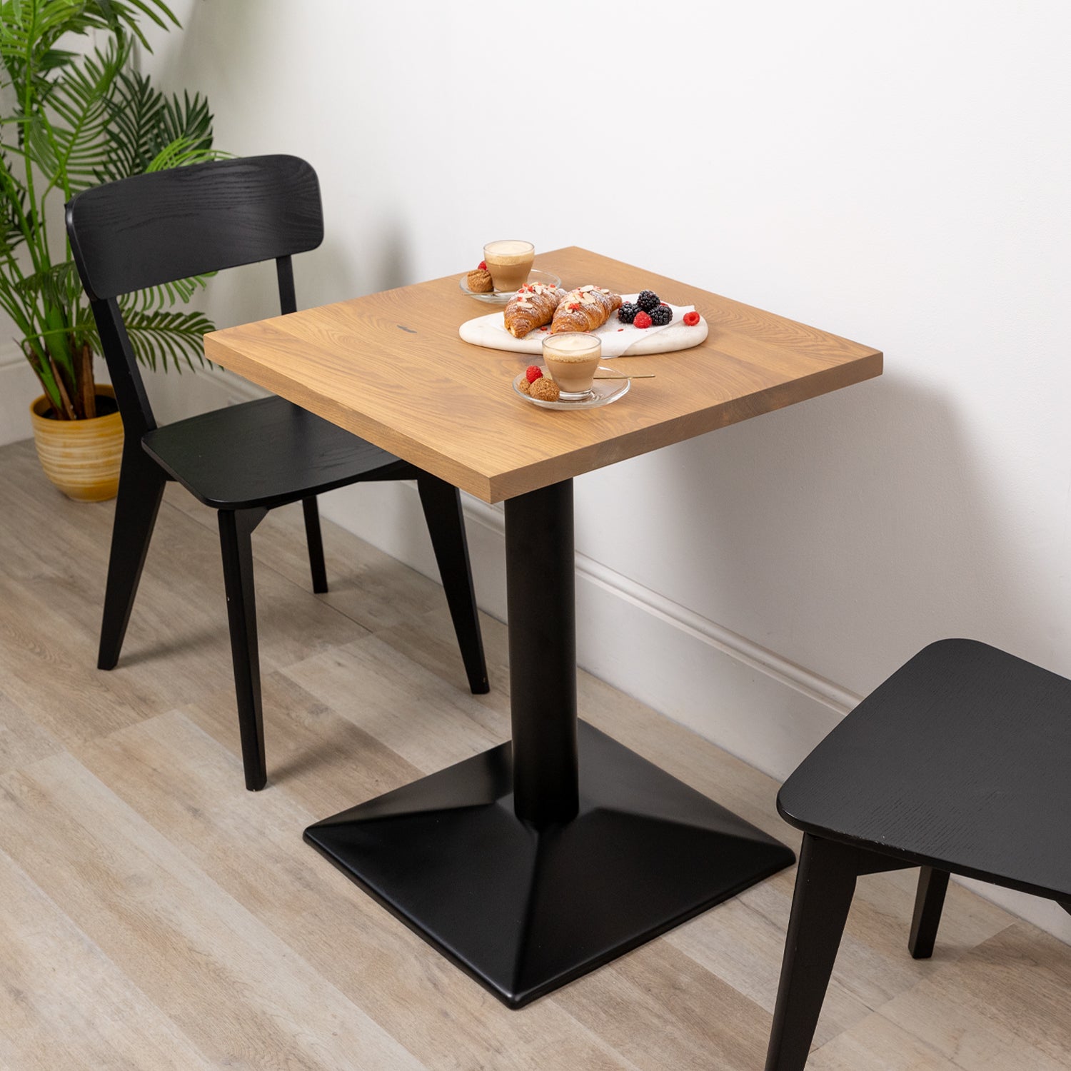 Premium Solid Oak Bistro Table Antique Bronze