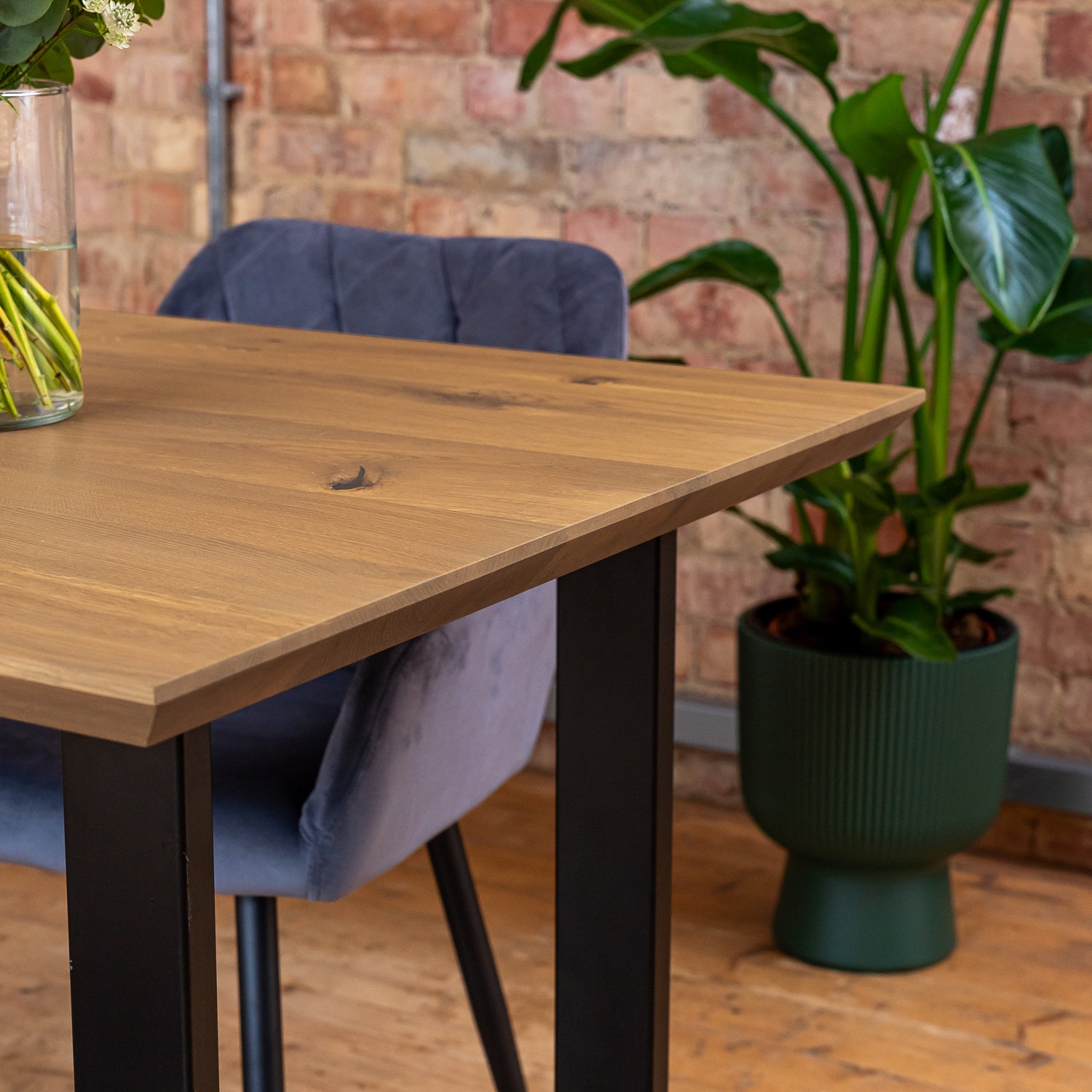 Premium Solid Oak Dining Tabletop - Pure