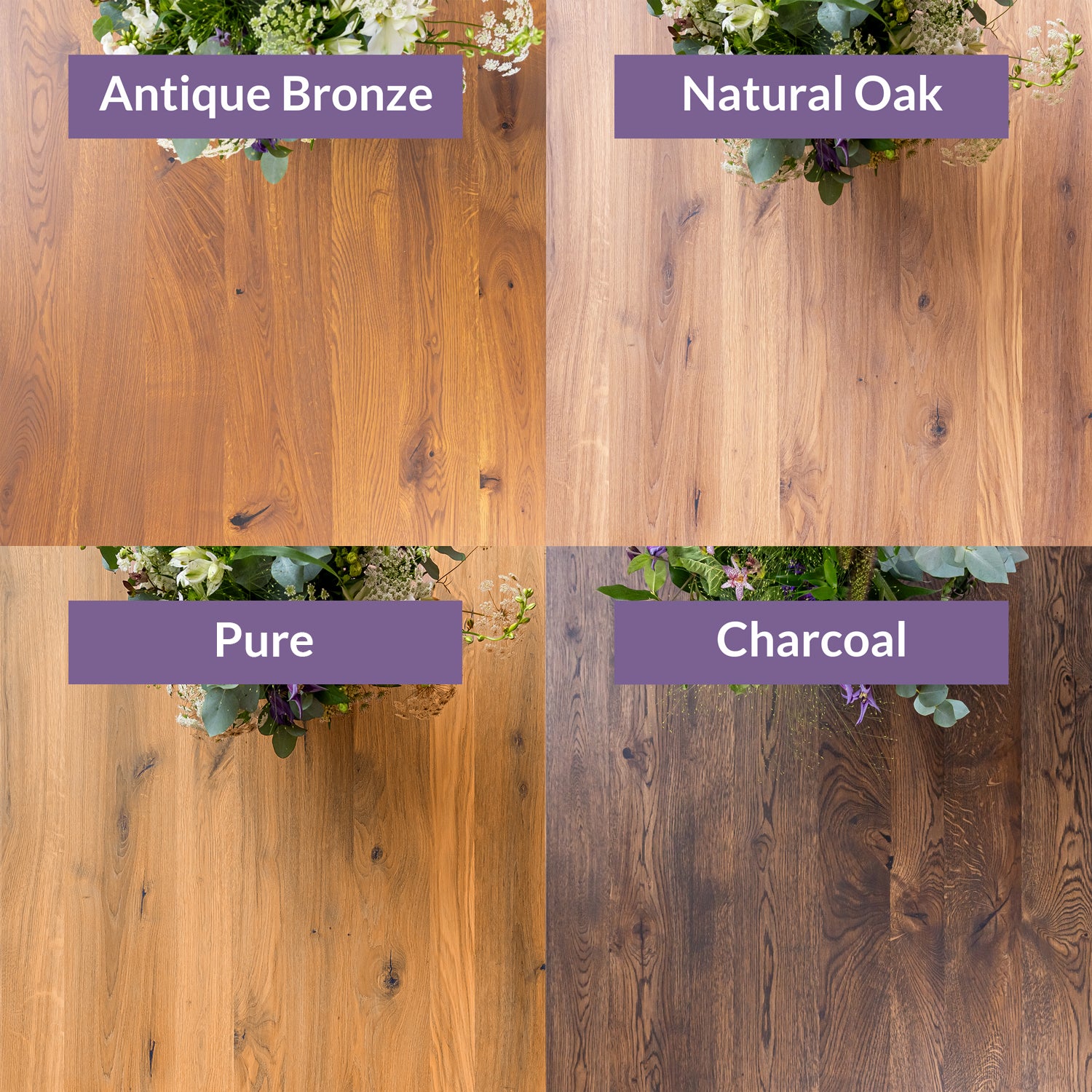 Premium Solid Oak Dining Tabletop - Pure