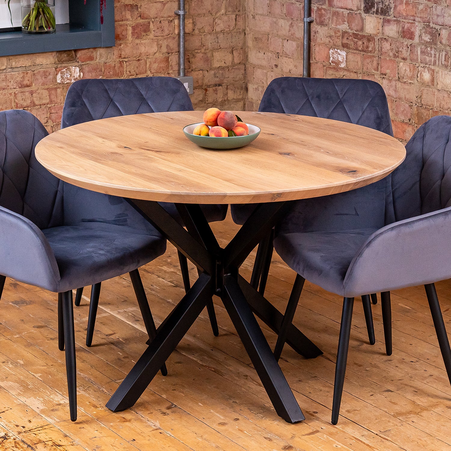 Premium Solid Oak Round Dining Table