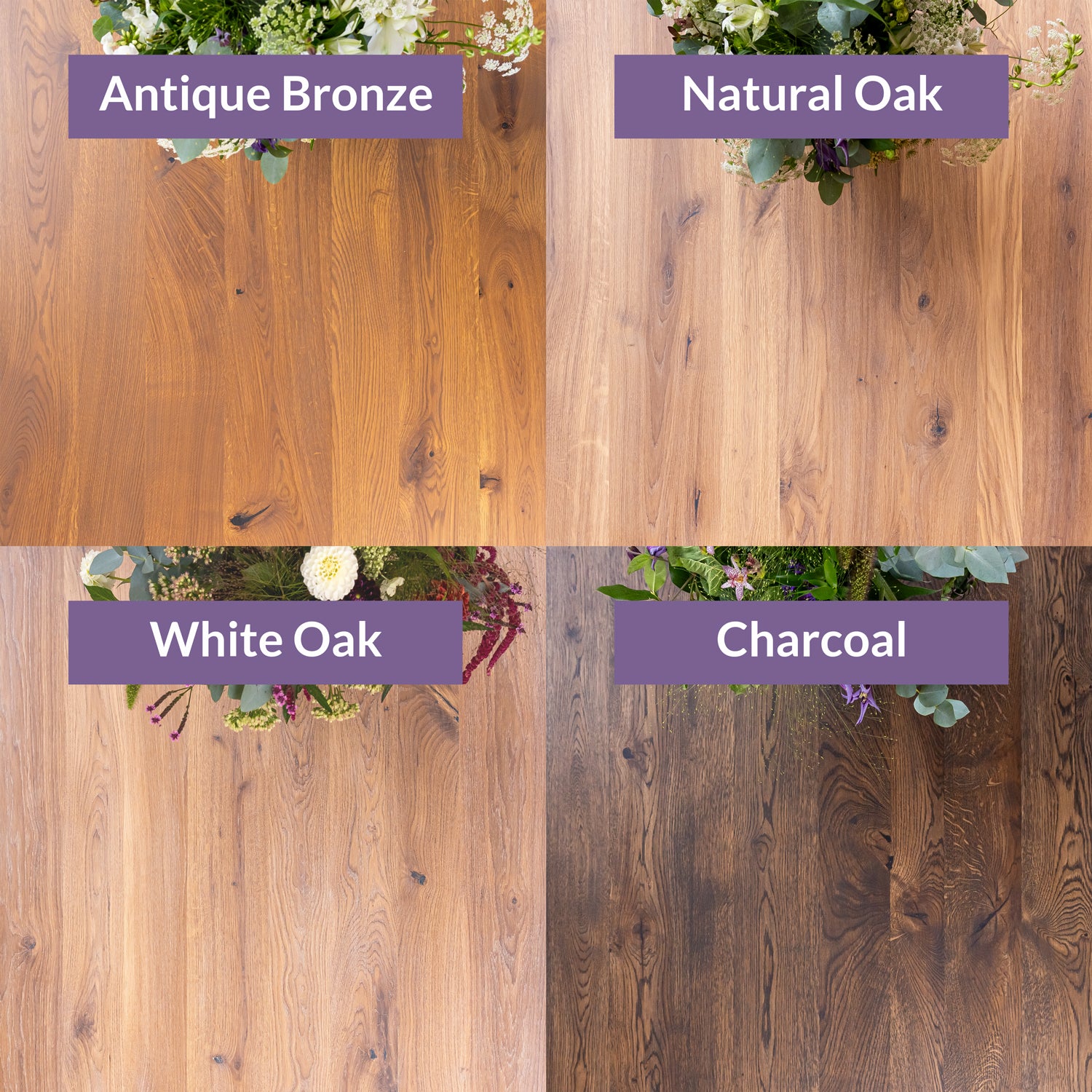 Premium Solid Oak Small Dining Tabletop - White Oak