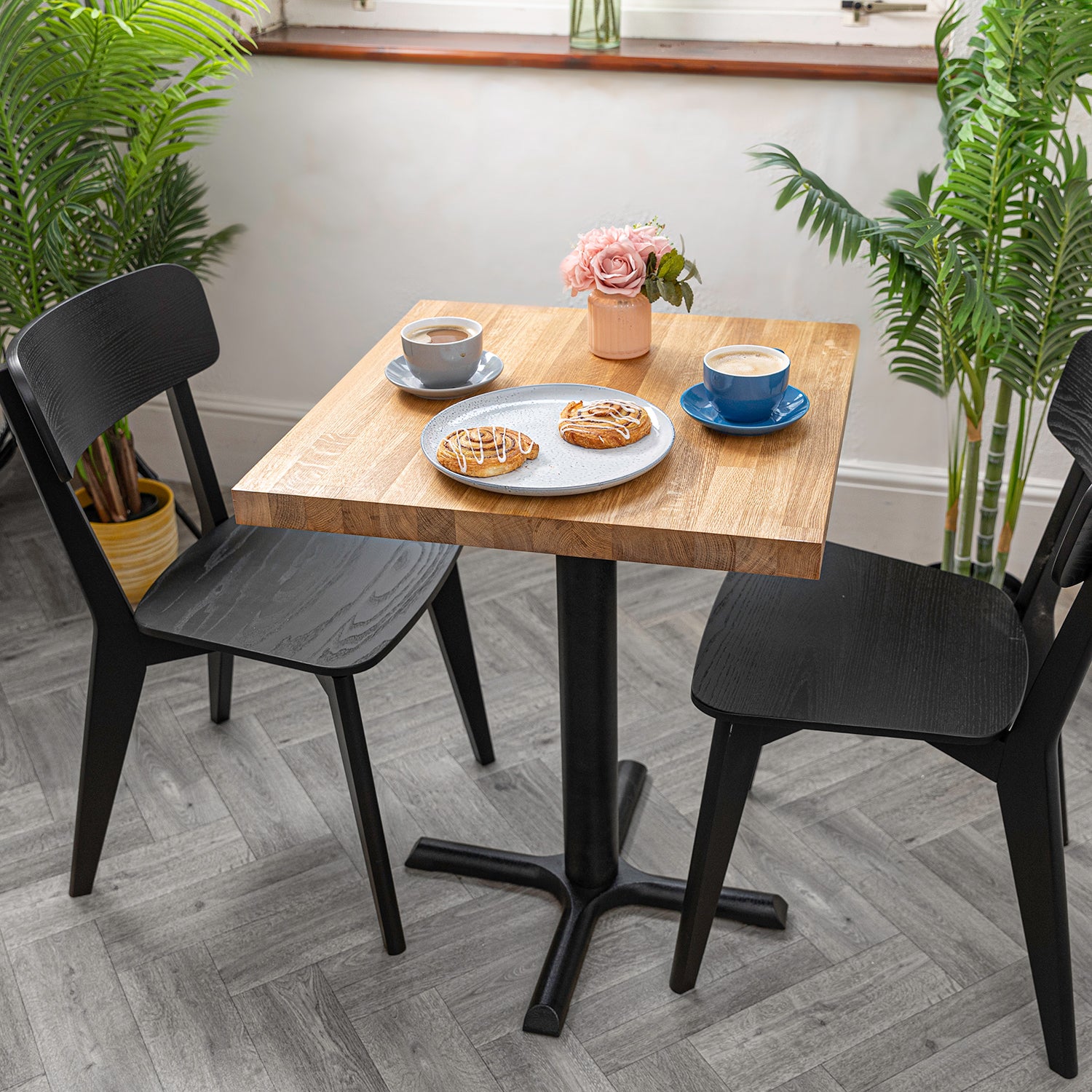 Prime Oak Solid Wood Bistro Table | 600mm x 600mm