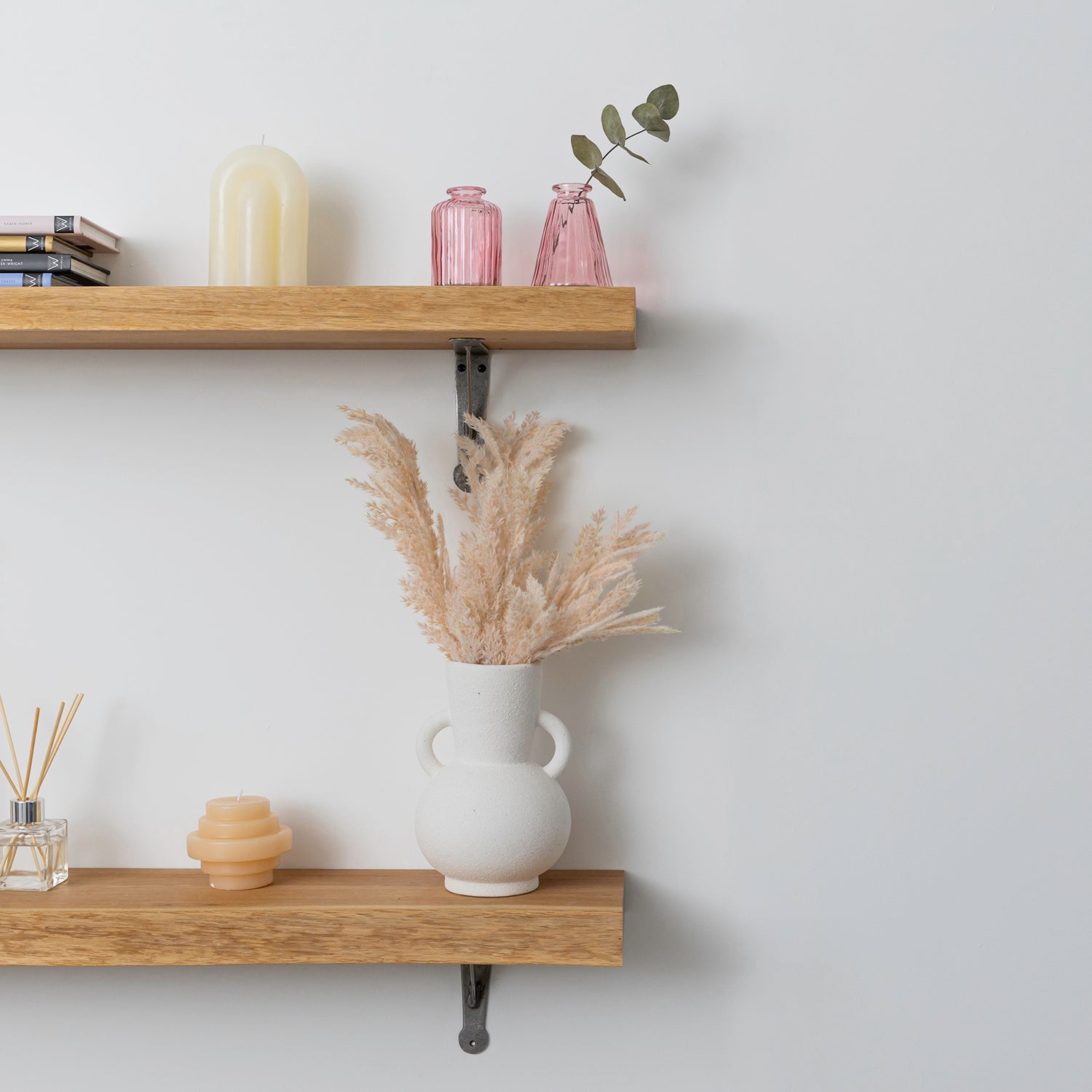 solid oak live edge shelf 3