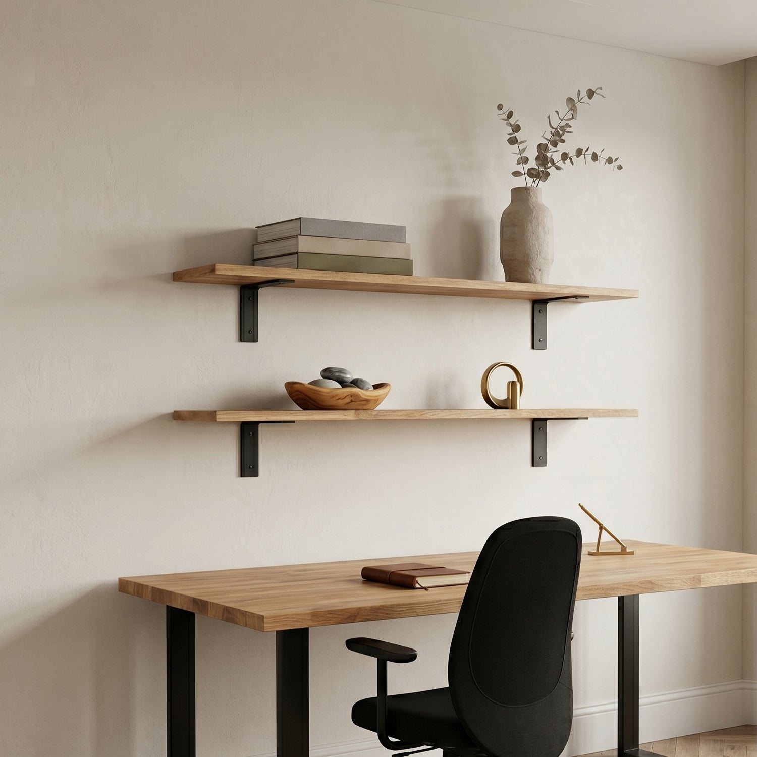 Solid Oak Wall Shelf - 18mm