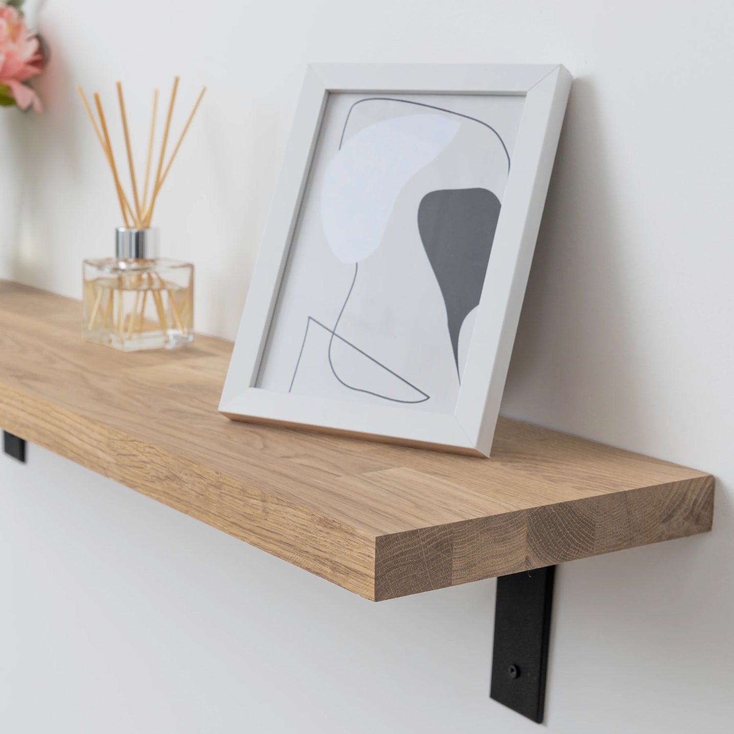 Solid Oak Wall Shelf (Sanded) - 27mm thick