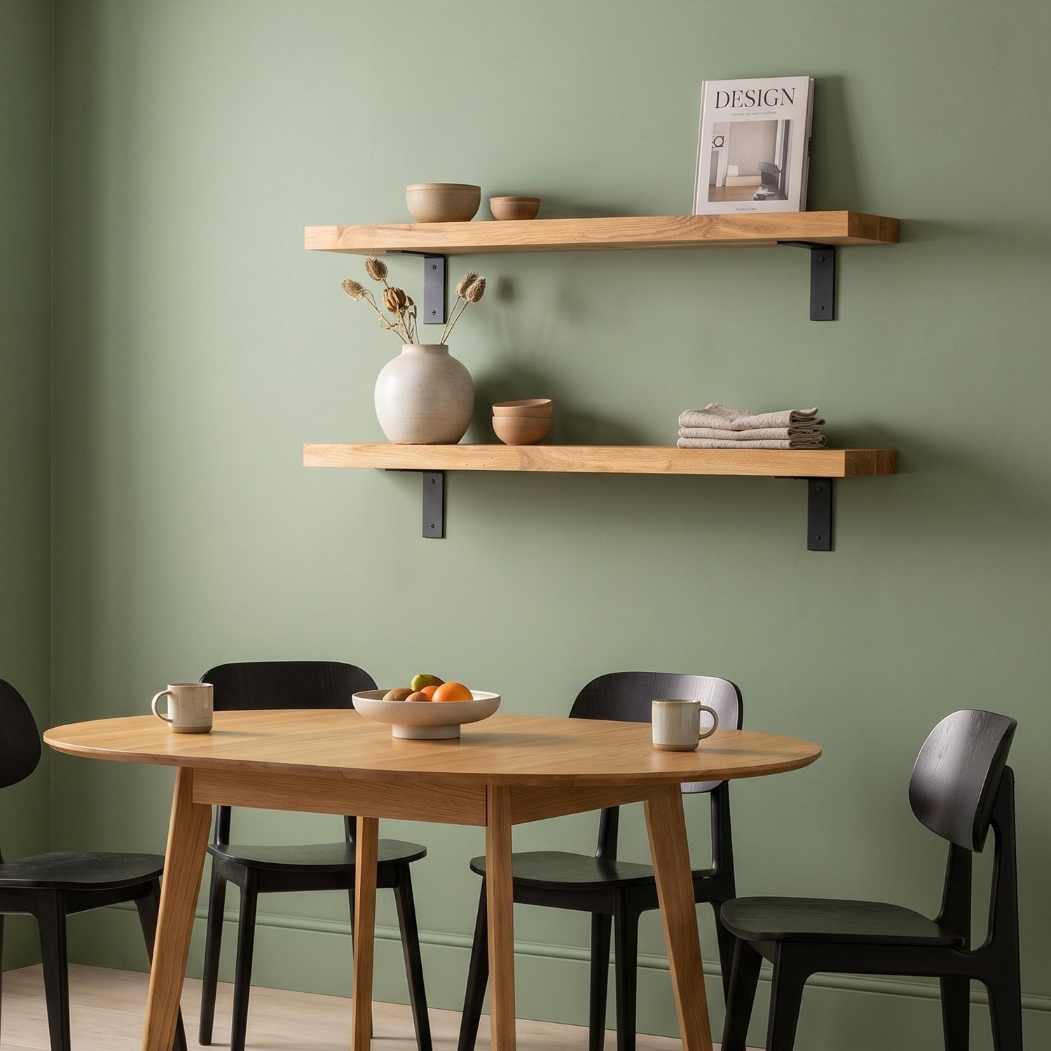 Solid Oak Wall Shelf - 40mm