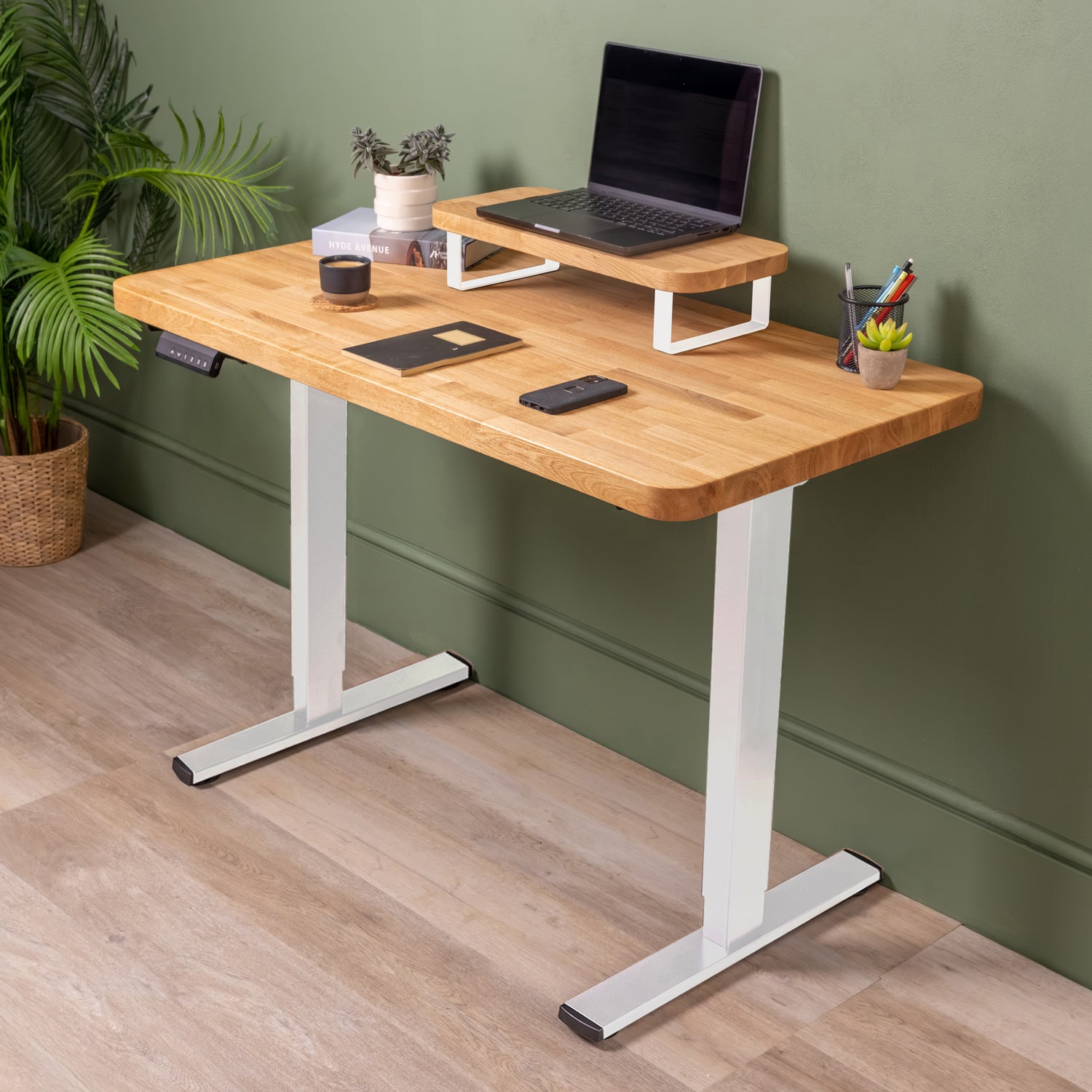 Solid Oak Desk Shelf / Riser | Small riser