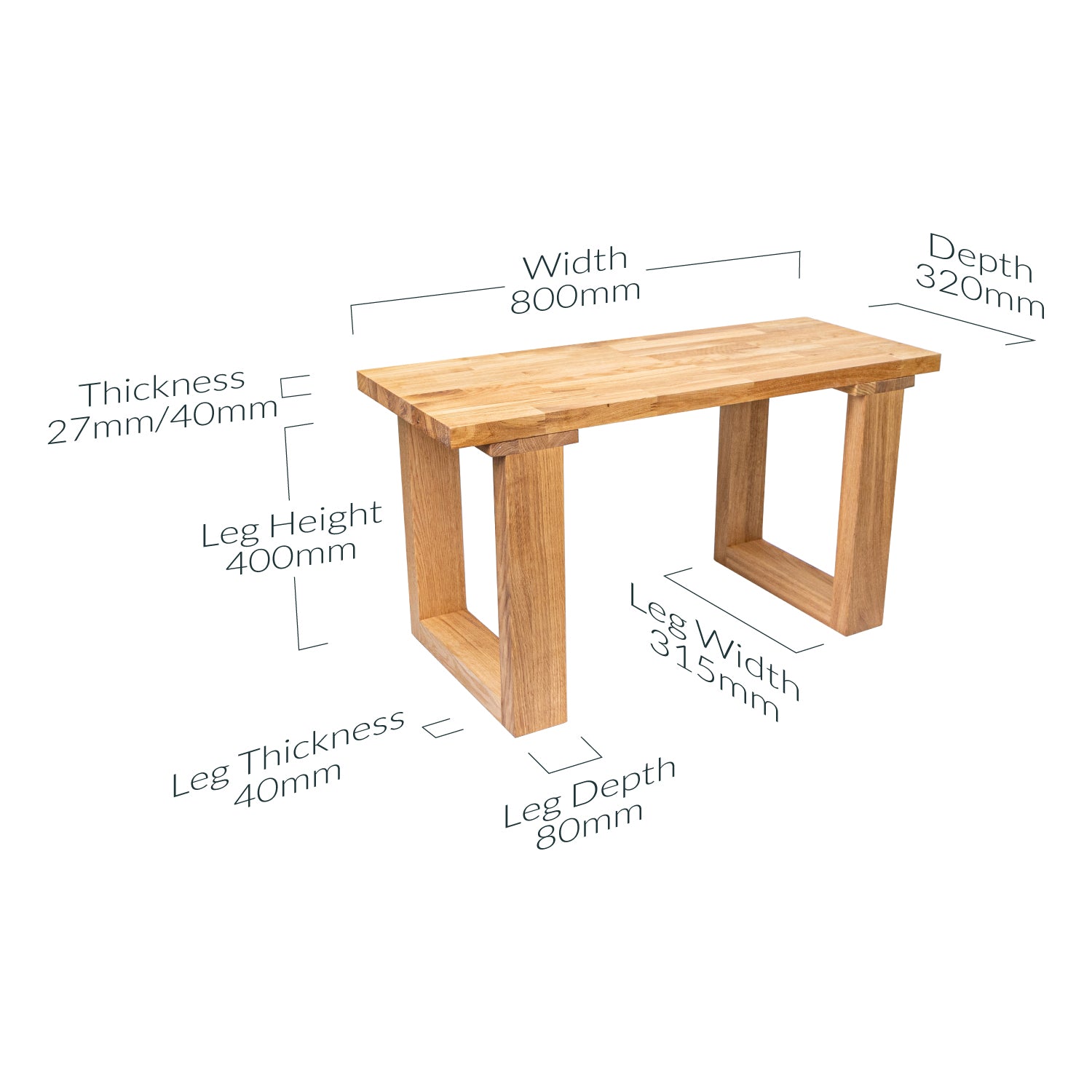Solid Wood Dining Bench