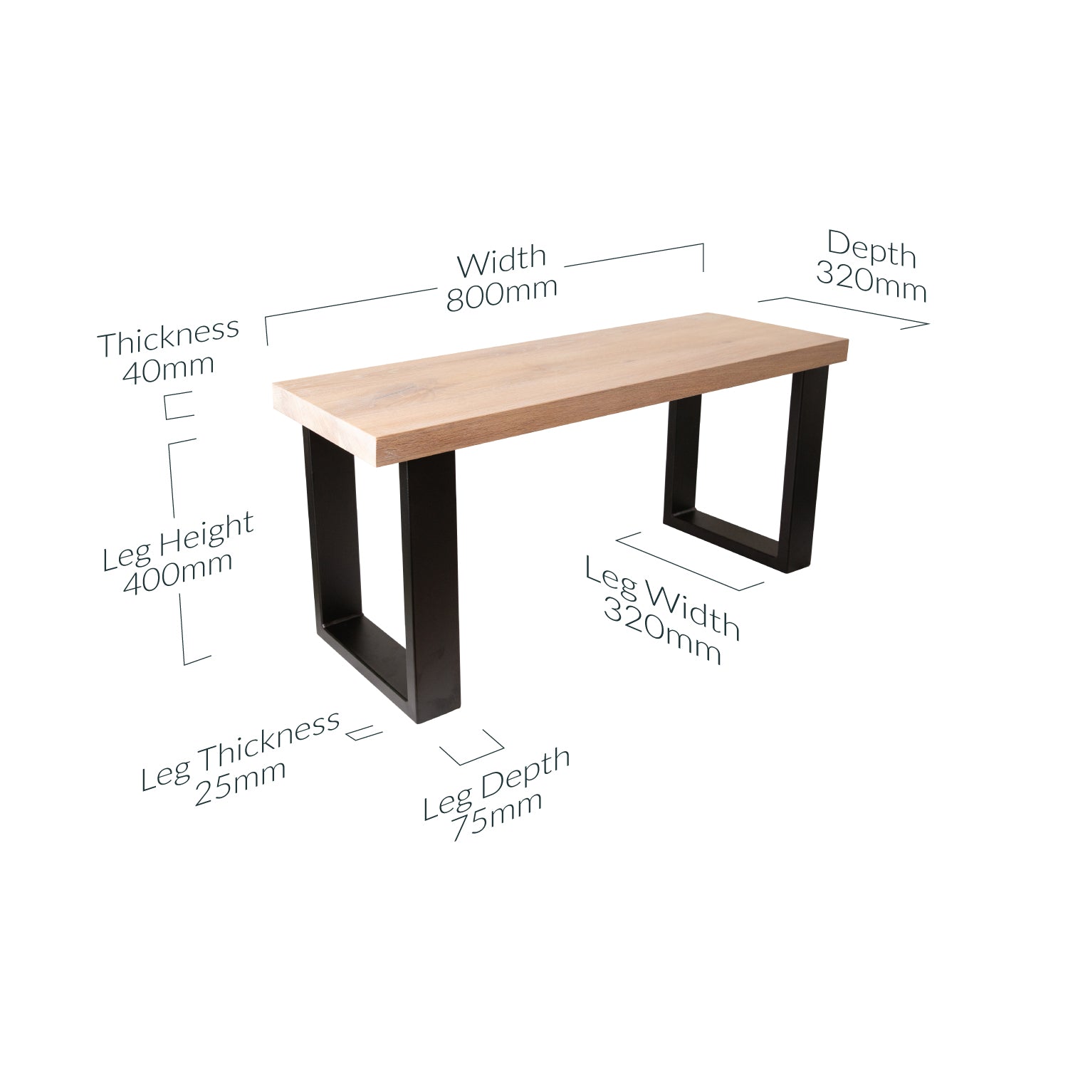 White Wood Dining Bench