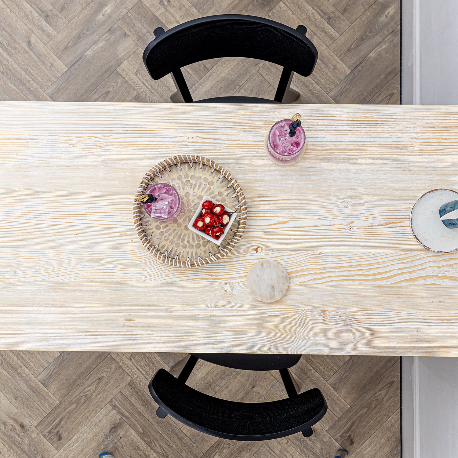 White Wood Tabletop - Solid Pine