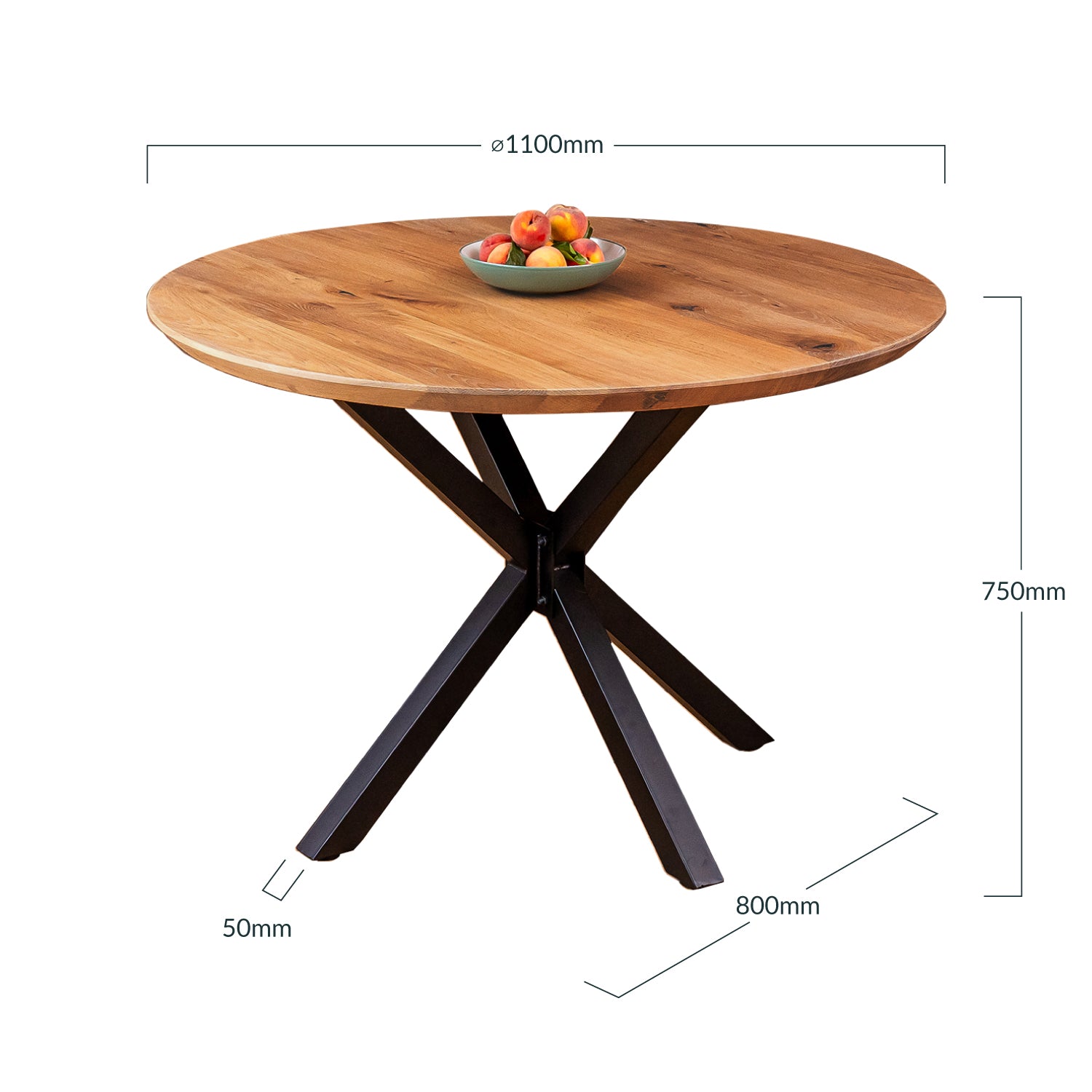 Wood Round Dining Table