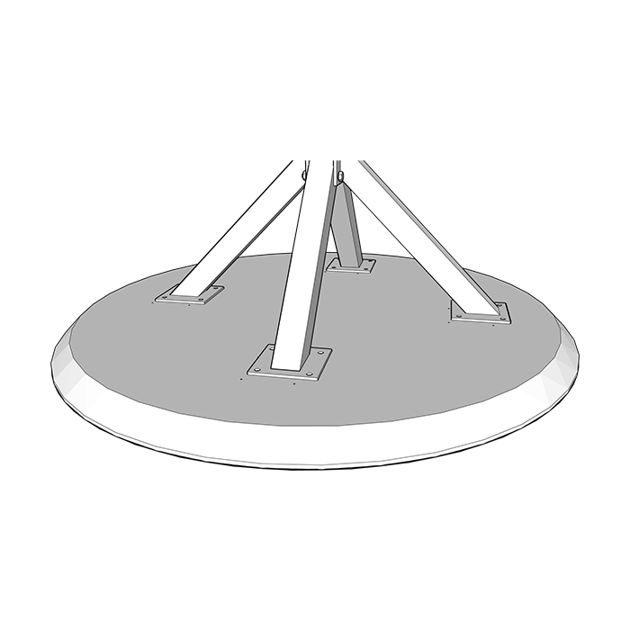 Wood tops with spider-style central leg assembly guide step 3