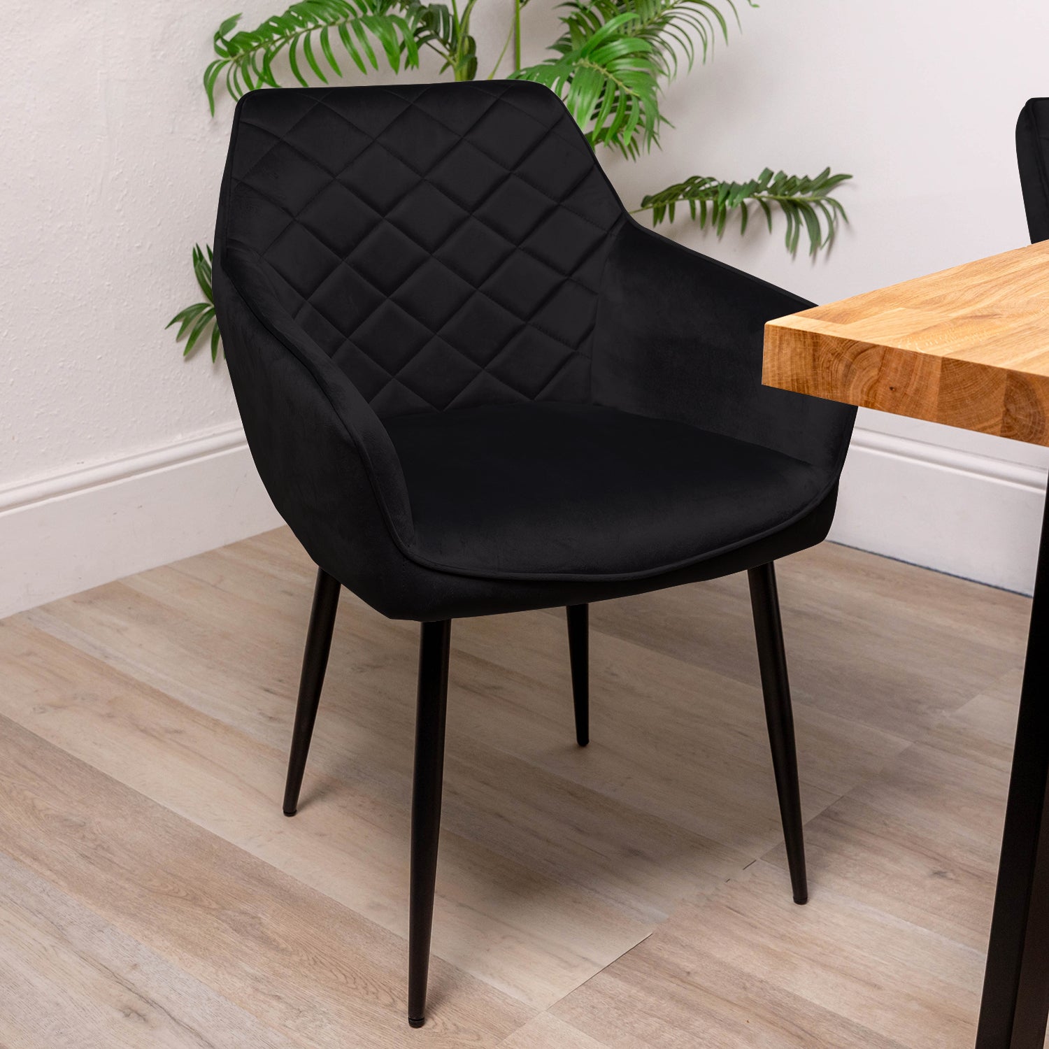 Charcoal Velvet Dining Chair