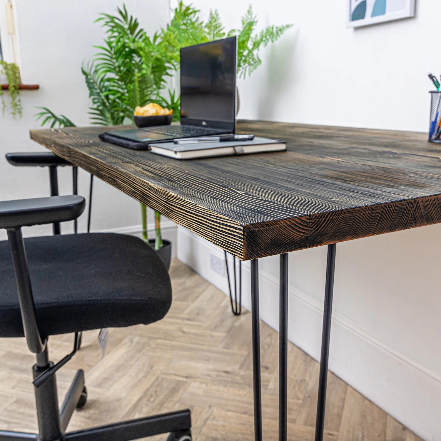 Modern dark wood desk deals