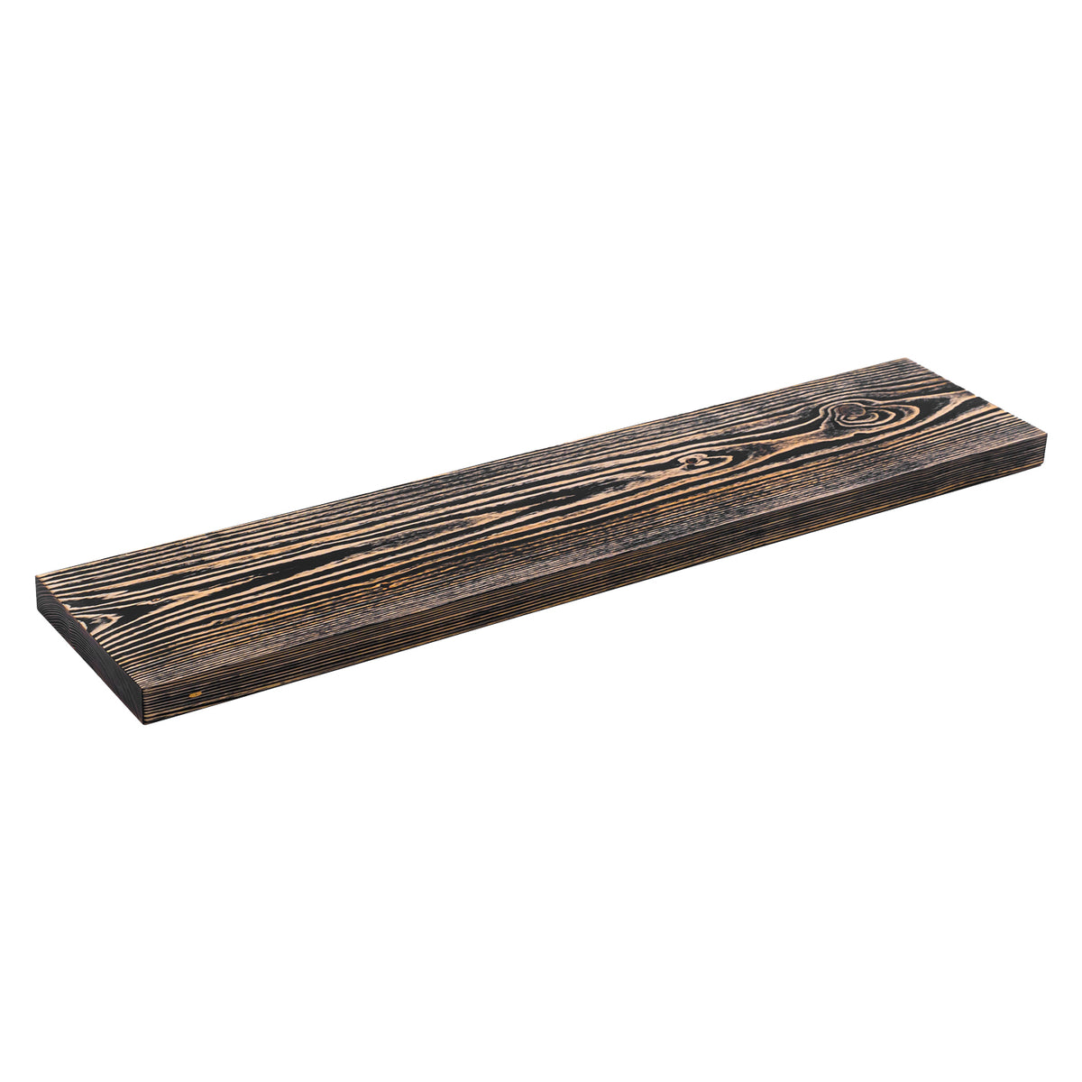 Dark Wood Floating Shelf - Solid Wood - 32mm thick