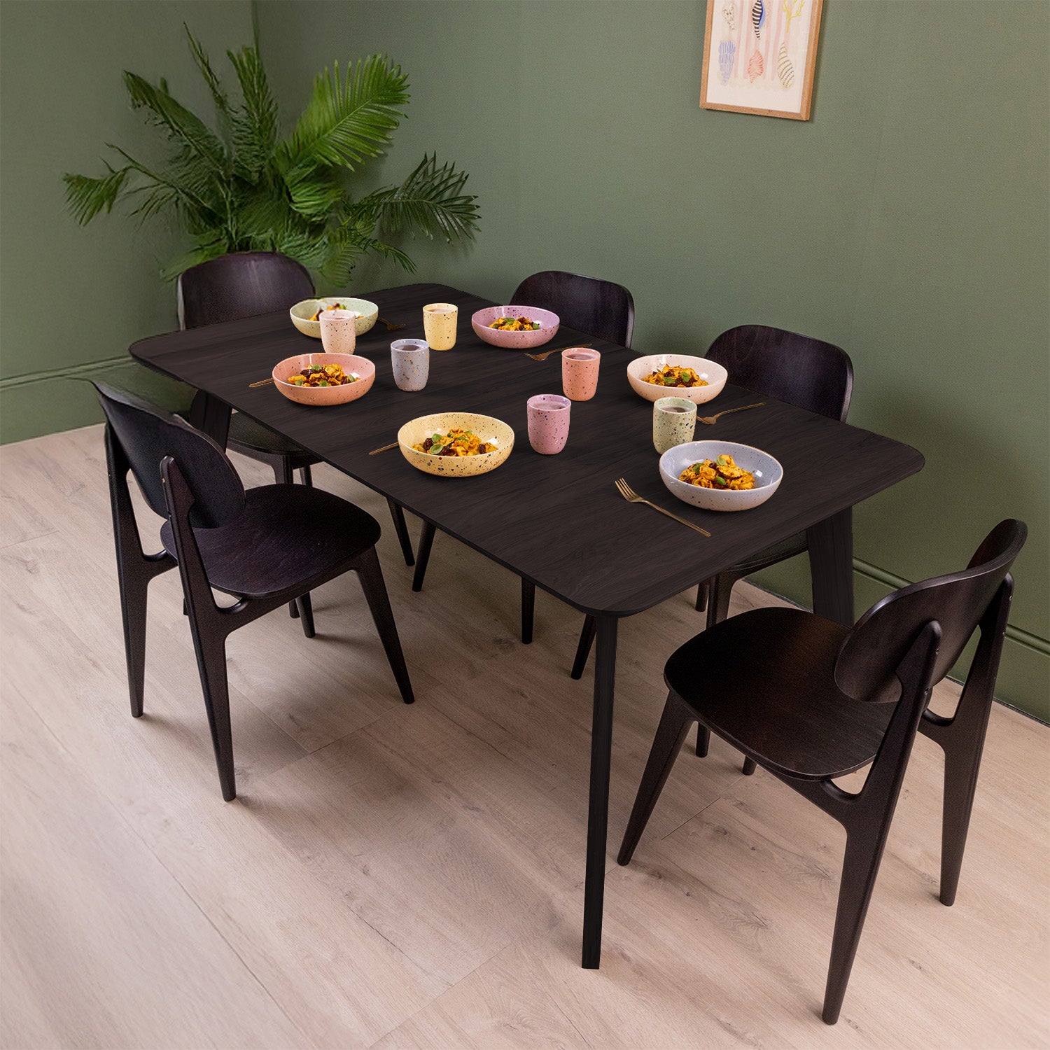 Extendable Dining Table - Black Oak | 1600mm x 900mm