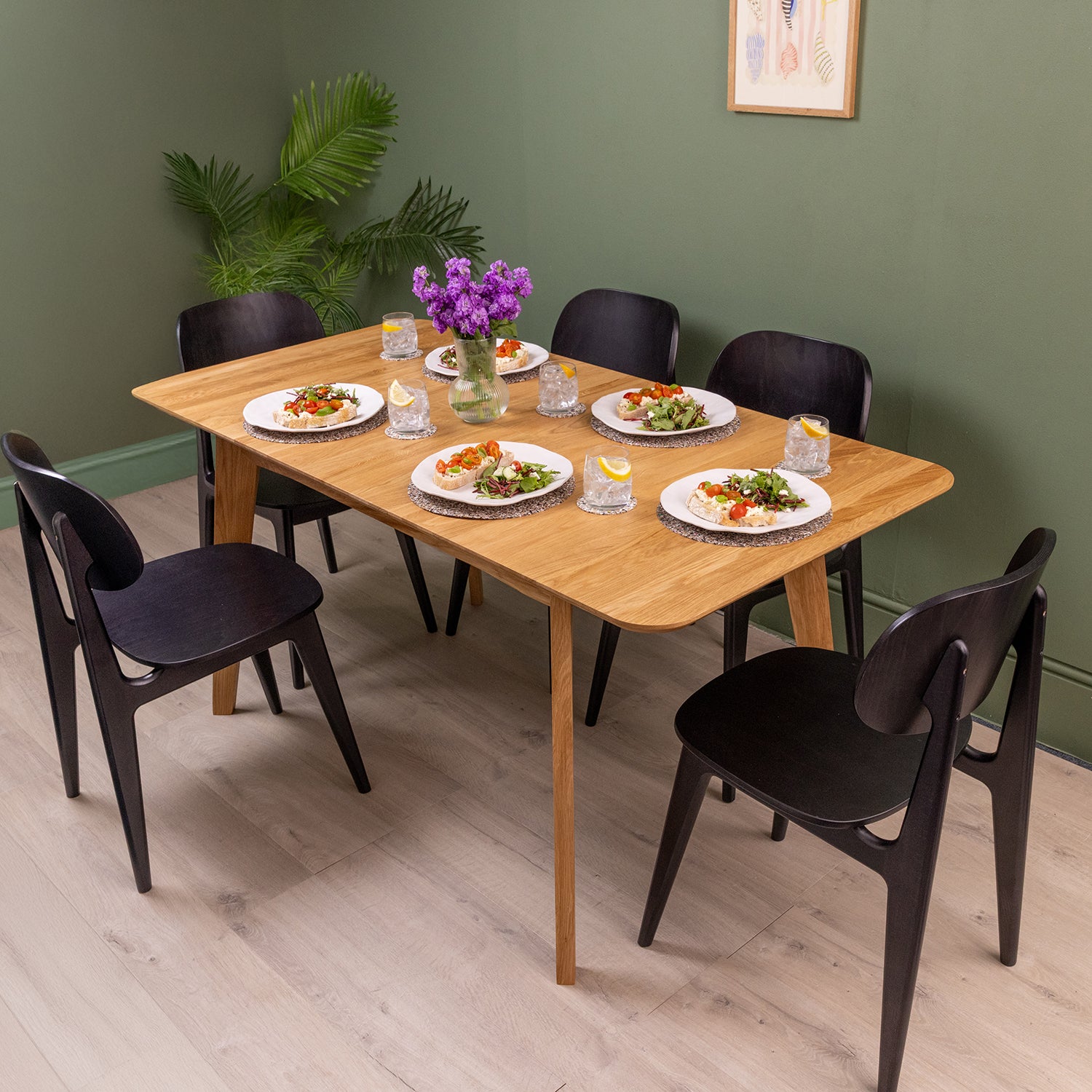 Extendable Dining Table - Solid Oak | 1200mm x 800mm (extended to 1575mm length)