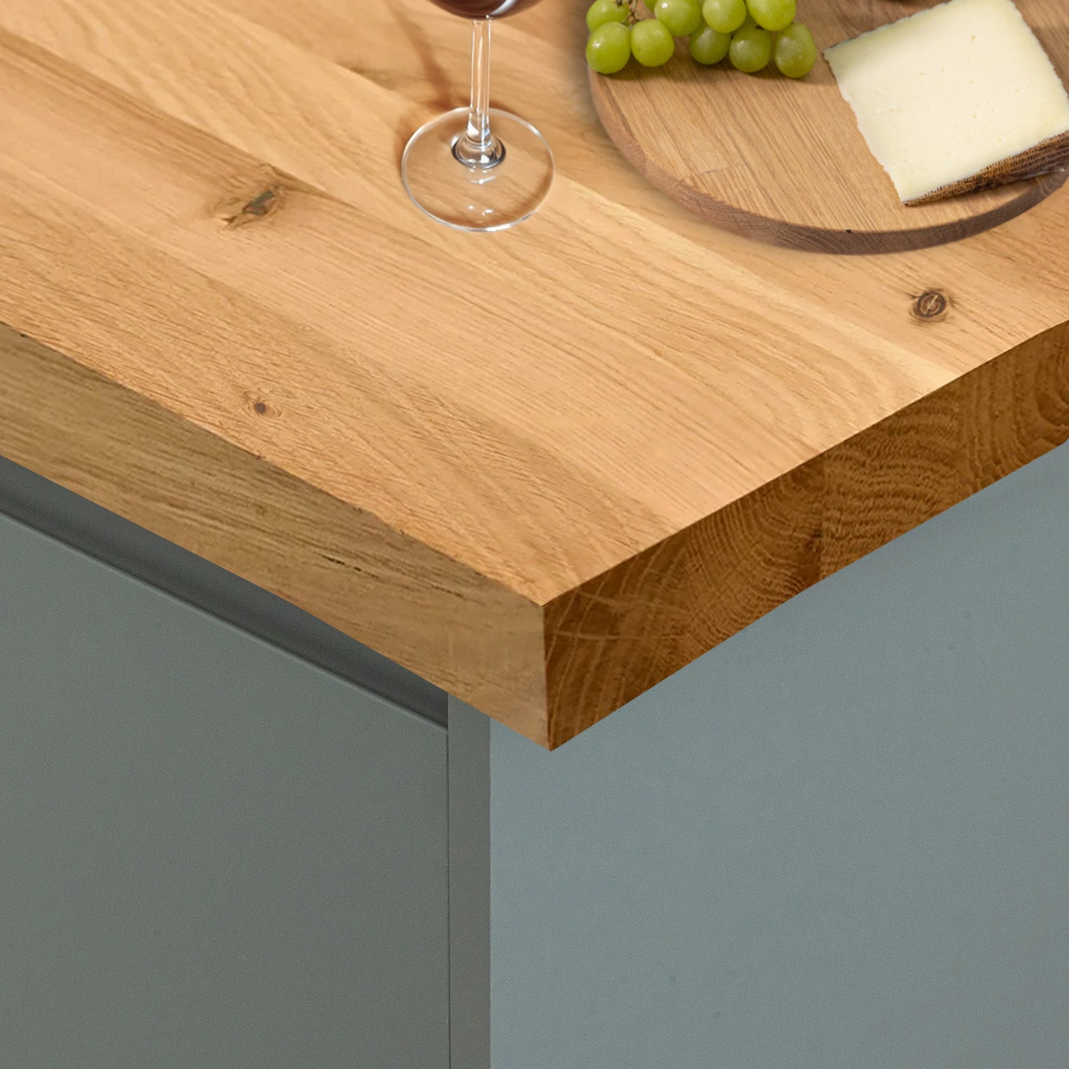 Full Stave Oak Wood Sample 200mm X 150mm X 30mm - 40mm Stave