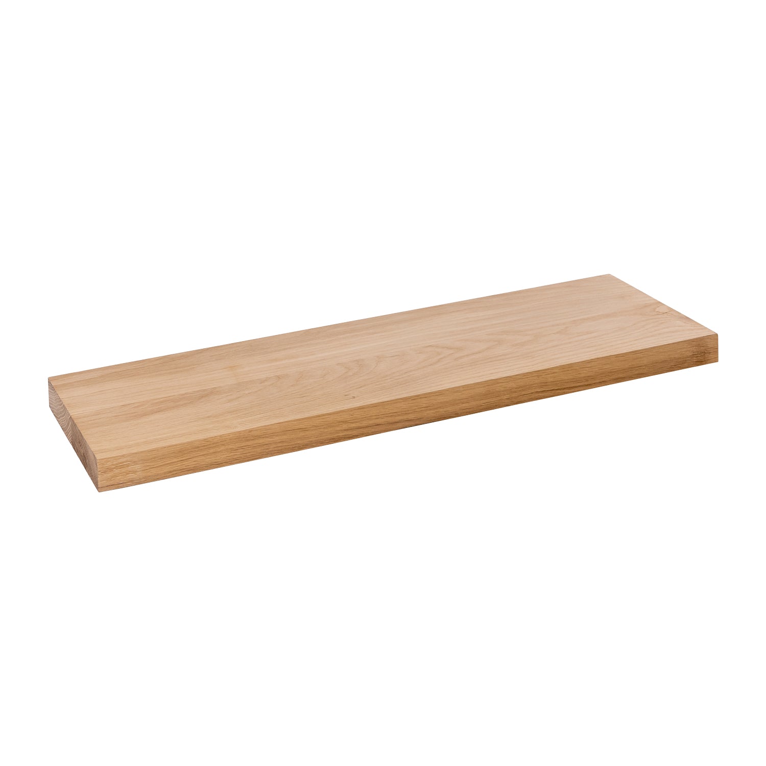 Full Stave Prime Oak Solid Wood Shelf - 40mm thick