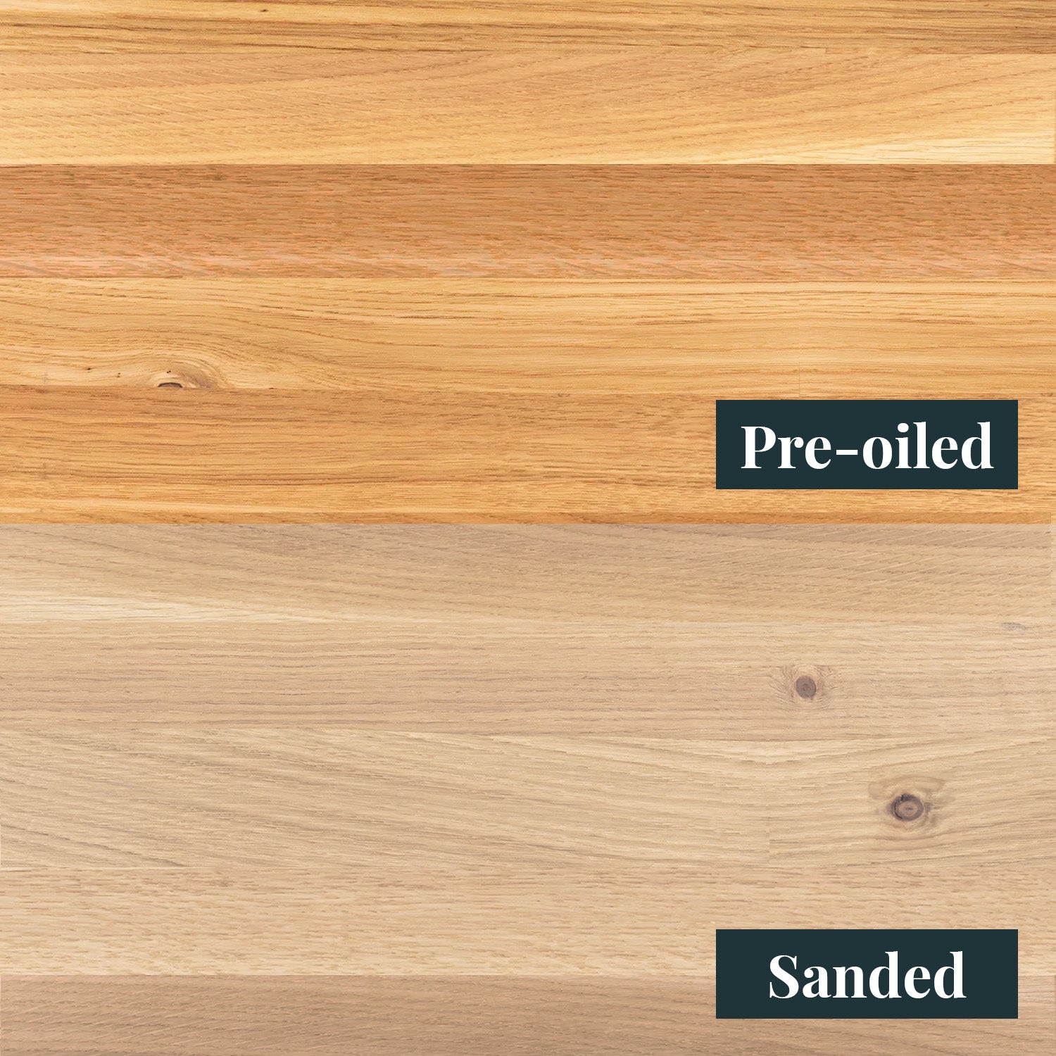 Full Stave Solid Oak Worktop - 40mm Stave