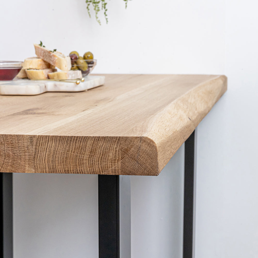 Solid Oak Live Edge Tabletop (Sanded)