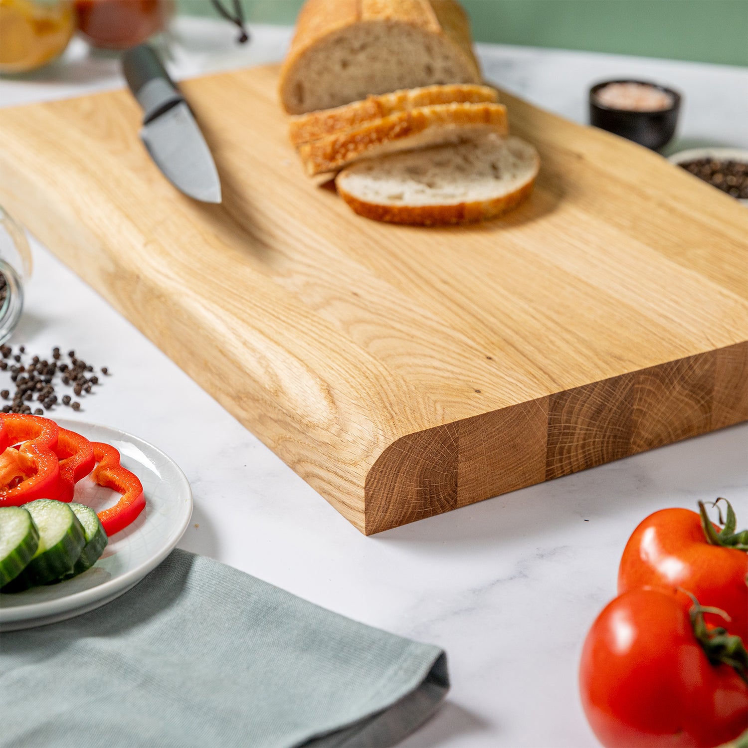 Oak Distressed Edge Wooden Chopping Board