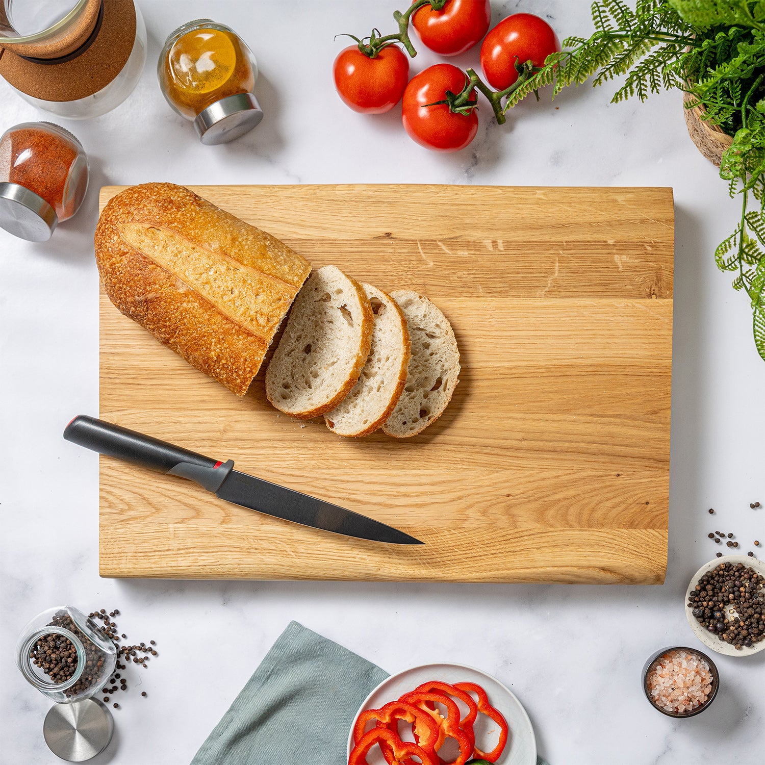 Oak Distressed Edge Wooden Chopping Board