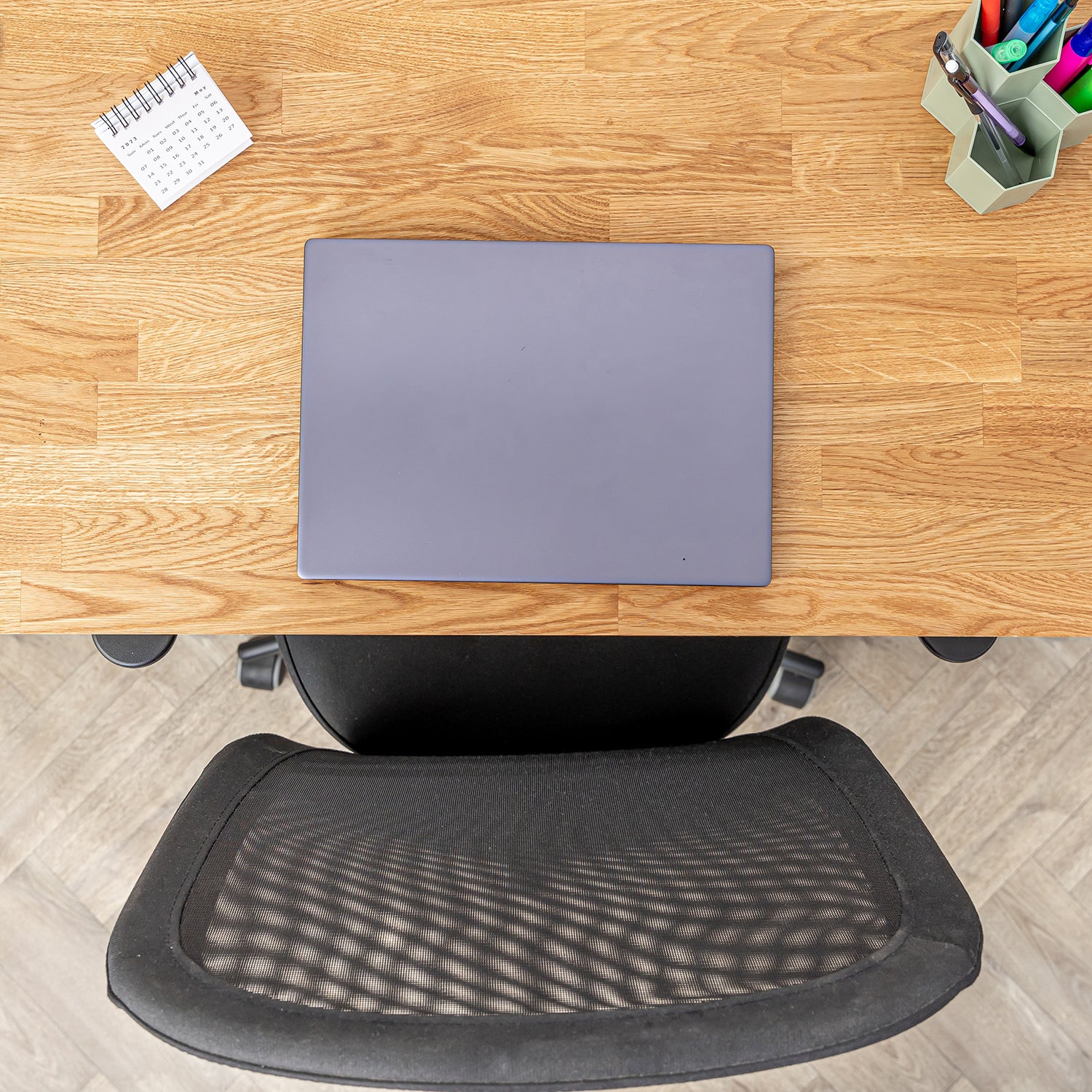 Oak Solid Wood Desk with Black Hairpin Legs - 40mm thick desktop