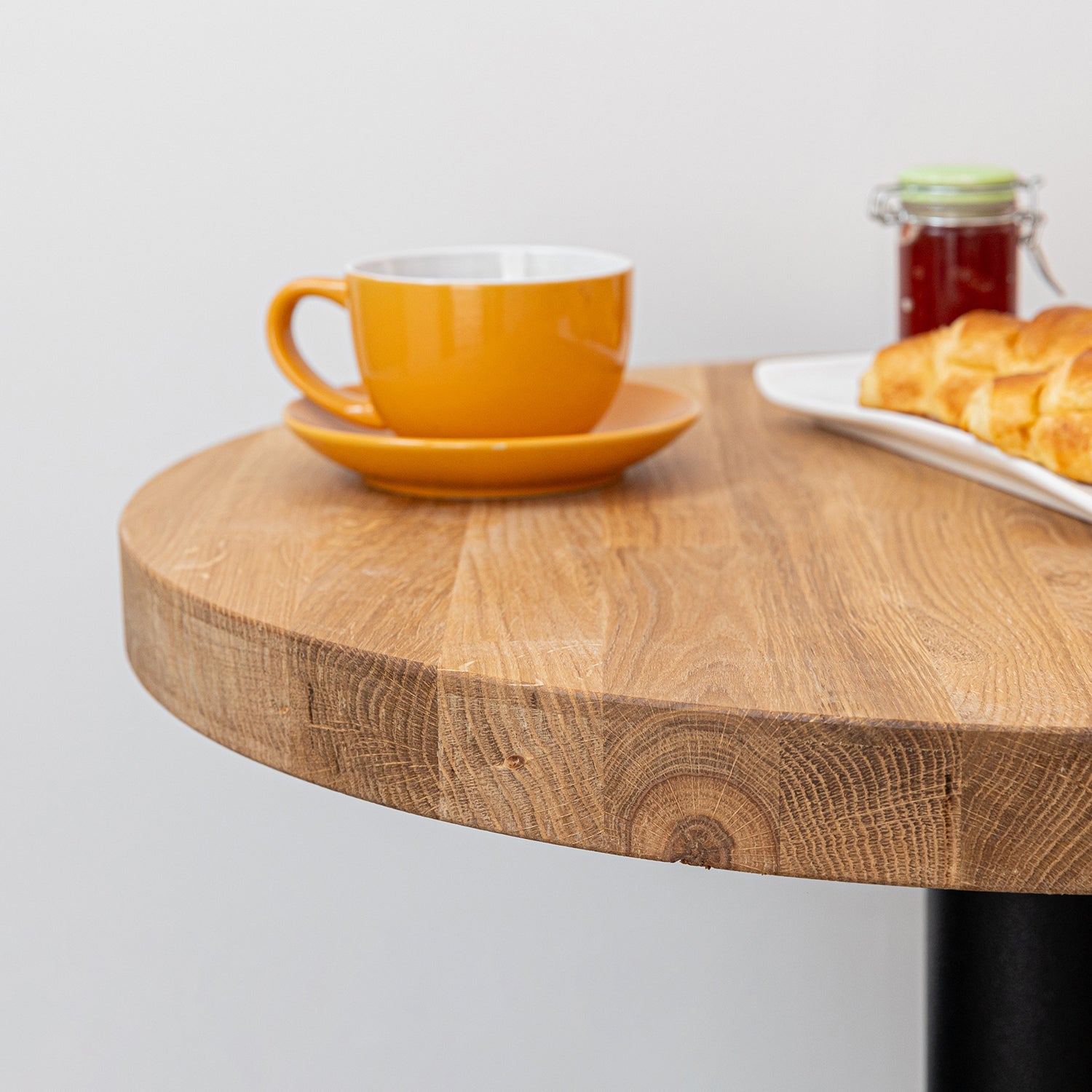 Solid Oak Round Cafe Table