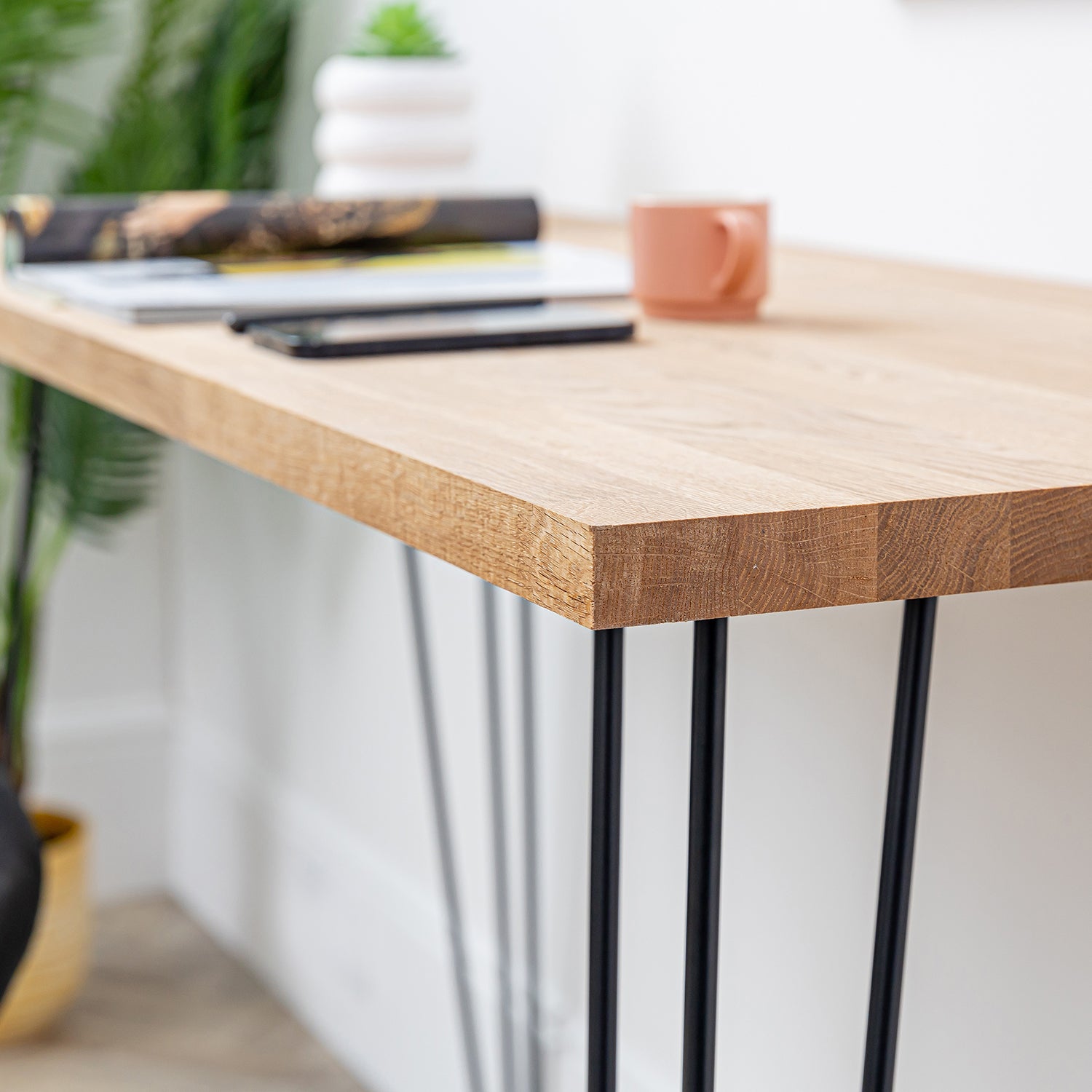 Oak Wooden Desk - 27mm thick desk