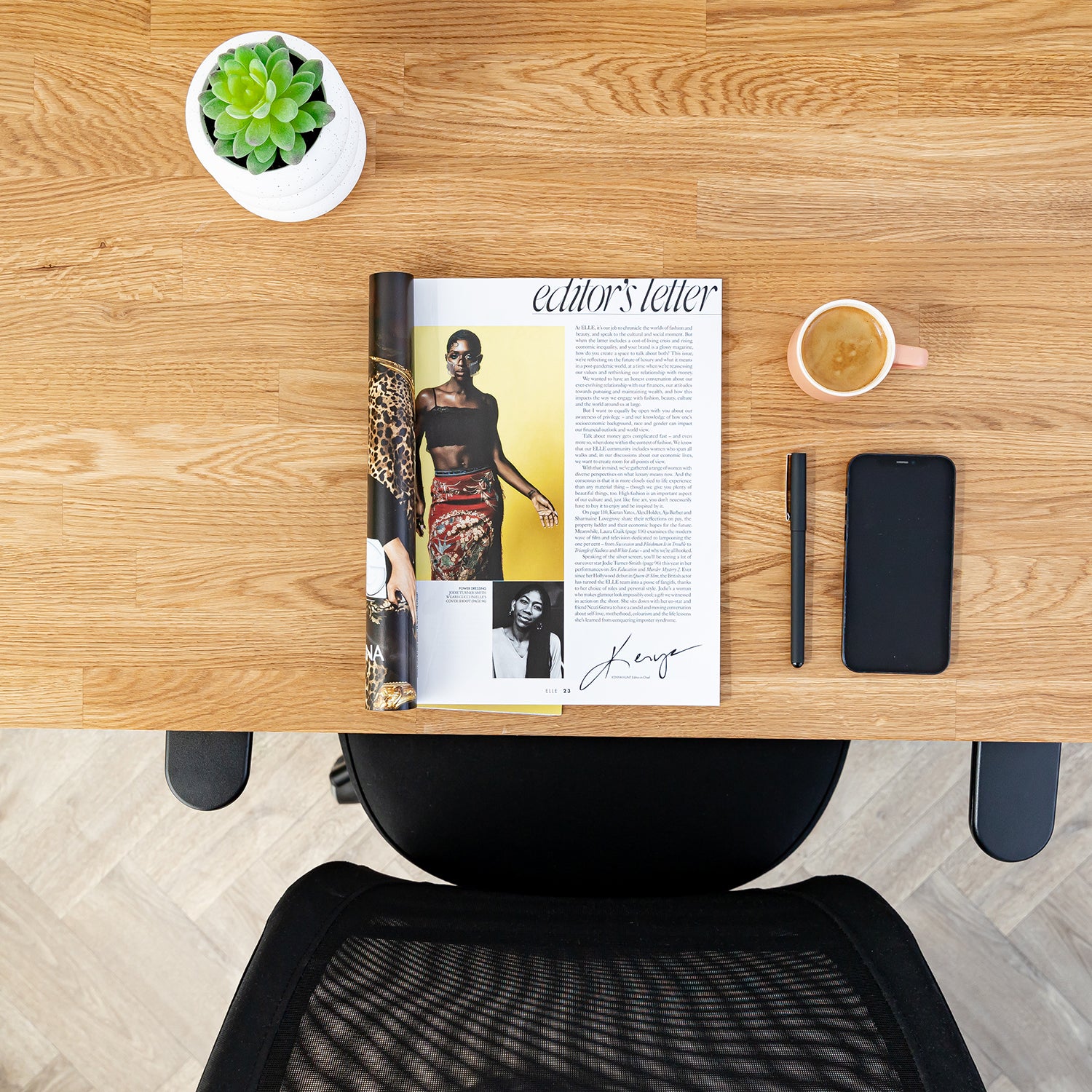 Oak Solid Wood Desk with Black Hairpin Legs - 27mm thick desktop