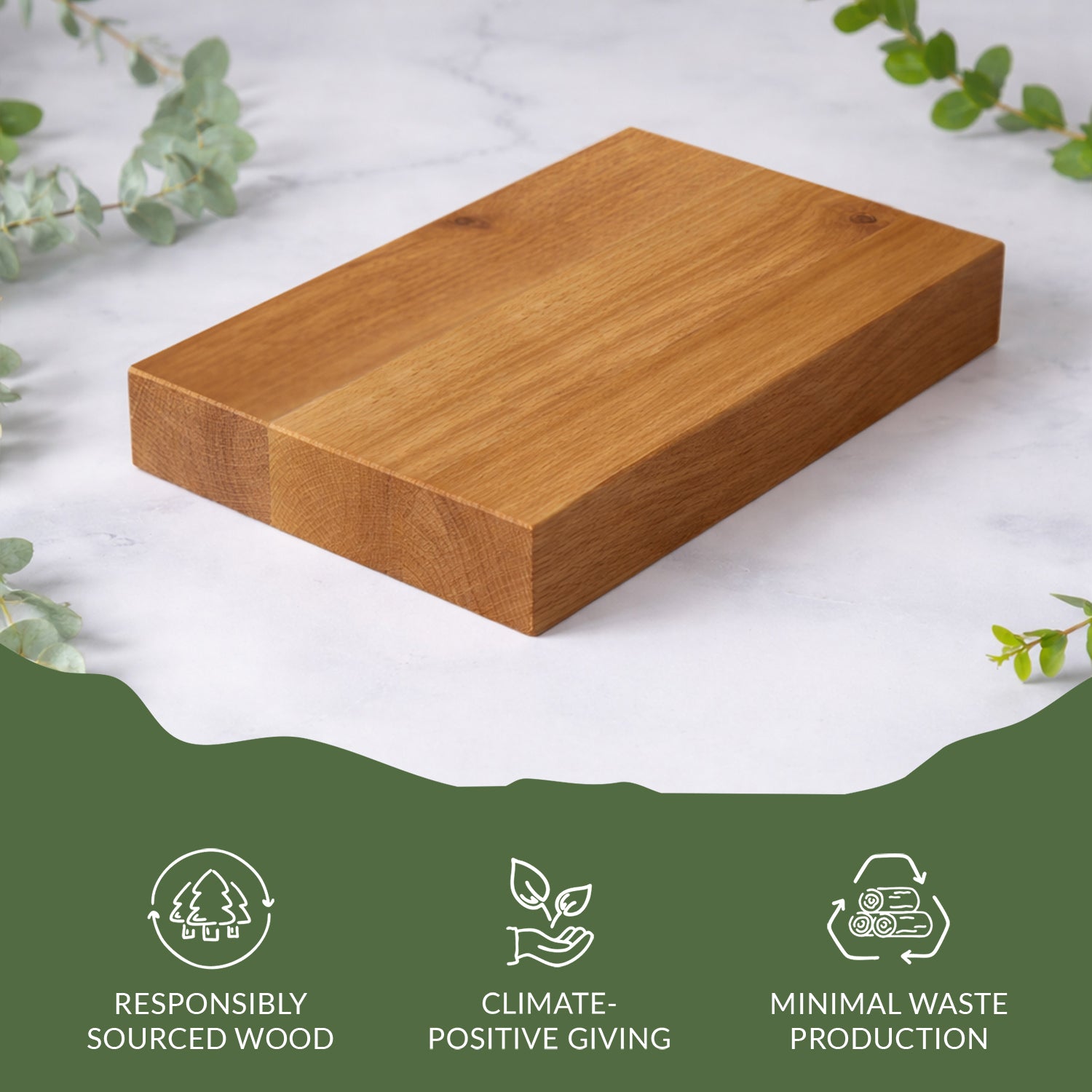 Premium Oak Pure Finish Wood Sample 200mm x 150mm x 40mm