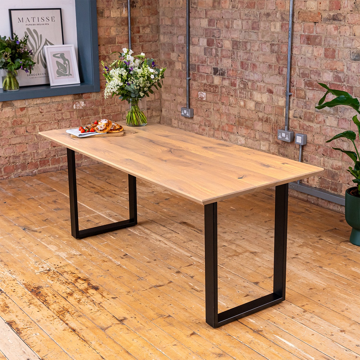 Premium Solid Oak Dining Table - Natural Oak | 1800mm x 800mm