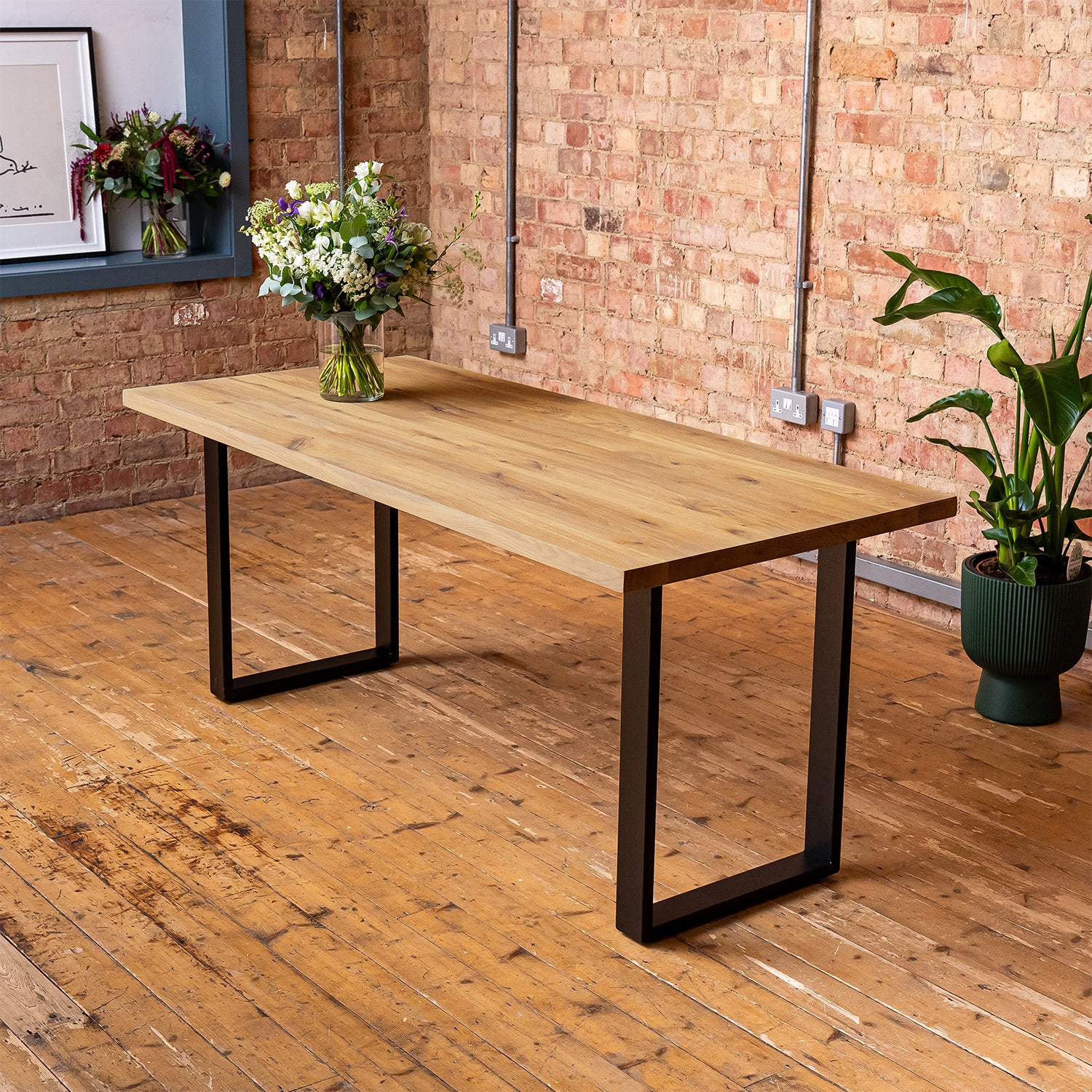 Premium Solid Oak Dining Table - Pure | 1800mm x 800mm