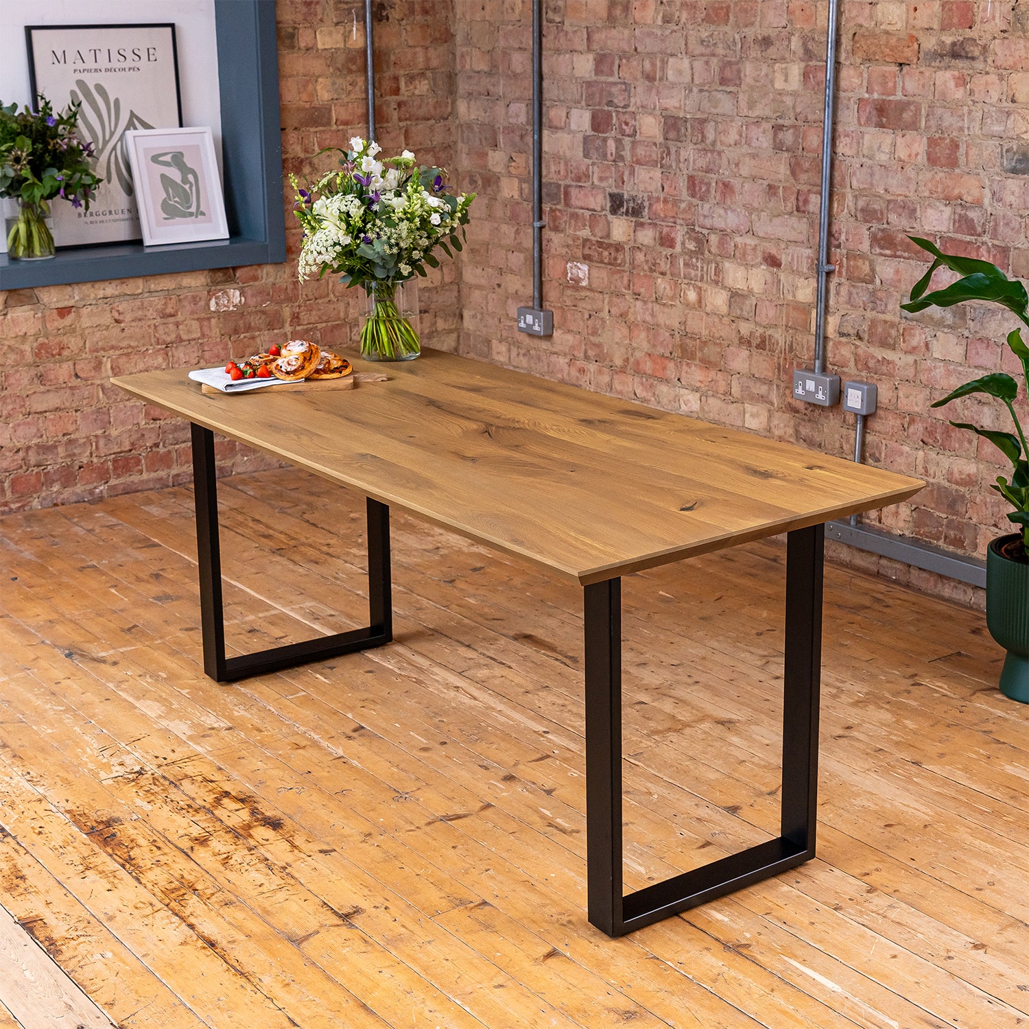 Premium Solid Oak Dining Table - Pure | 1800mm x 800mm