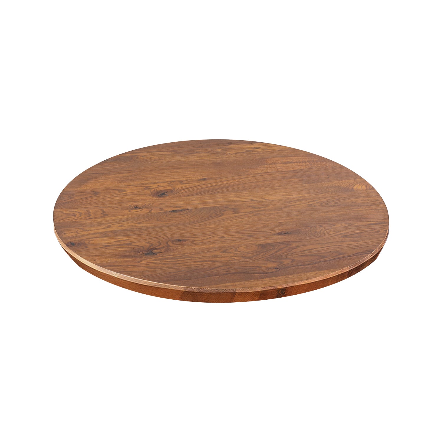 Premium Solid Oak Round Dining Tabletop - Antique Bronze