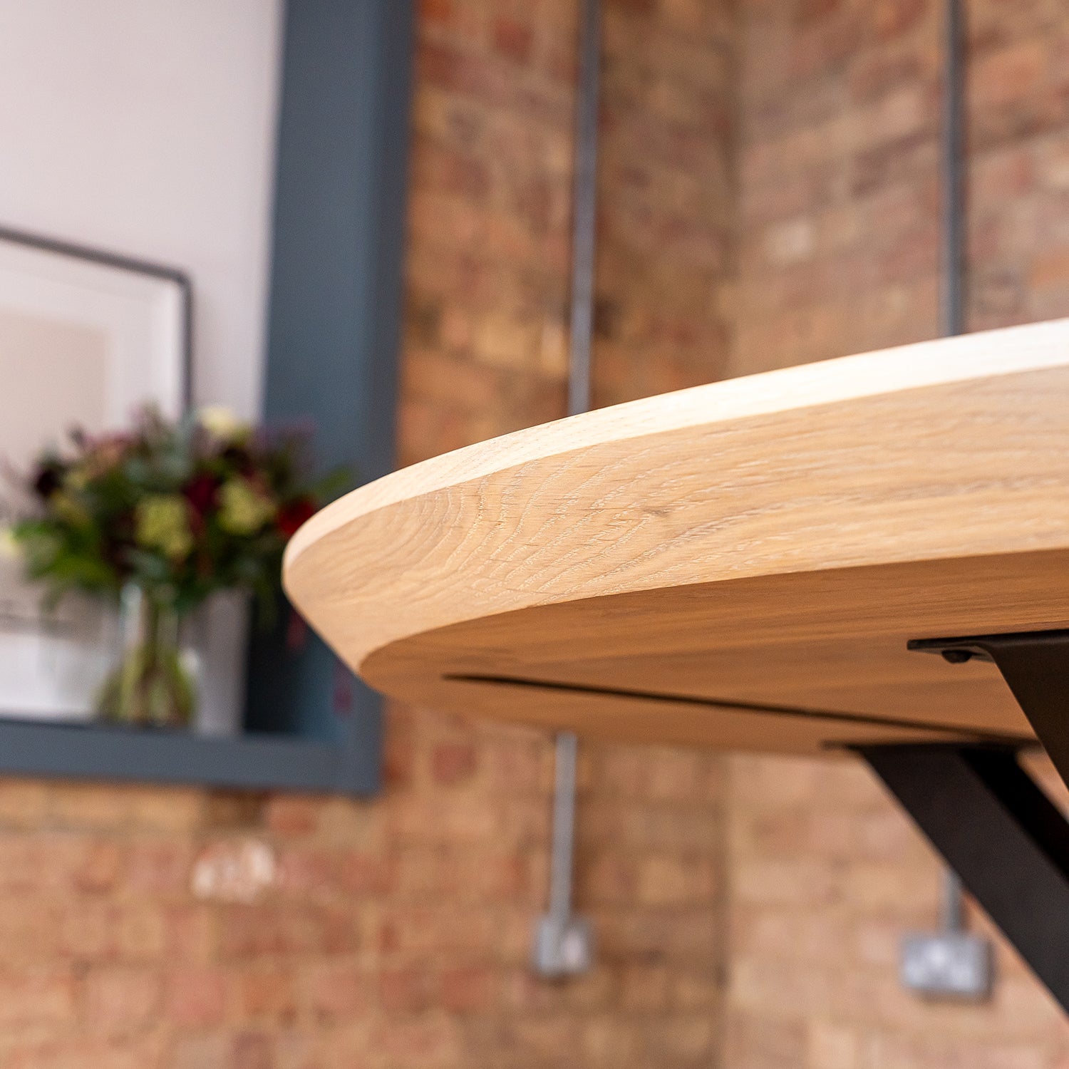 Premium Solid Oak Round Dining Tabletop - White Oak