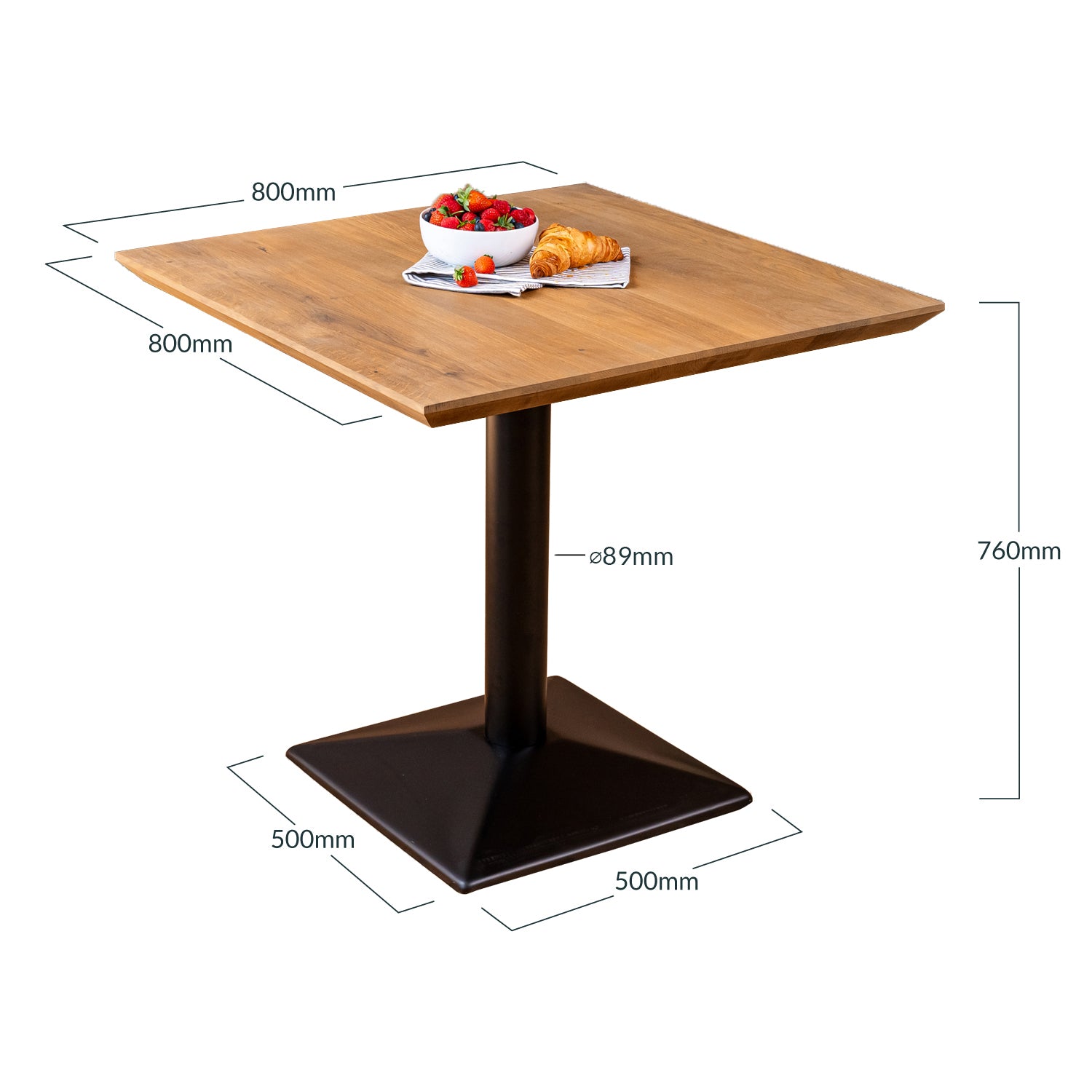 Premium Solid Oak Small Dining Table - Pure