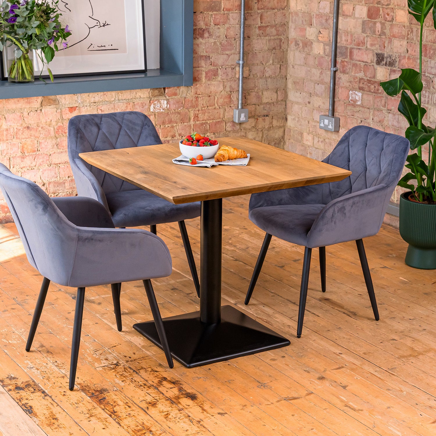 Premium Solid Oak Small Dining Table - Pure
